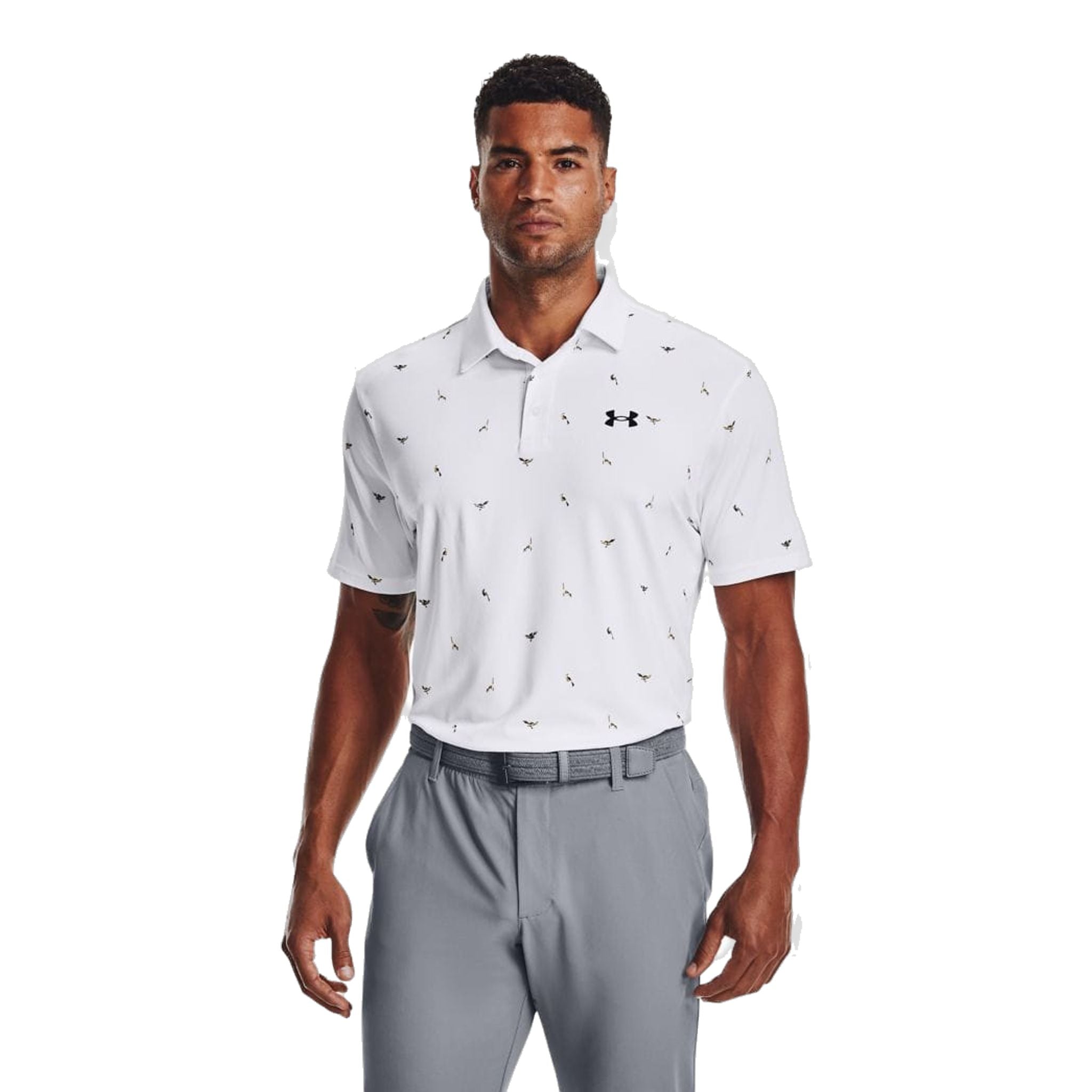 Polo Under Armour M Playoff 2.0 Blanc/Gris pour homme