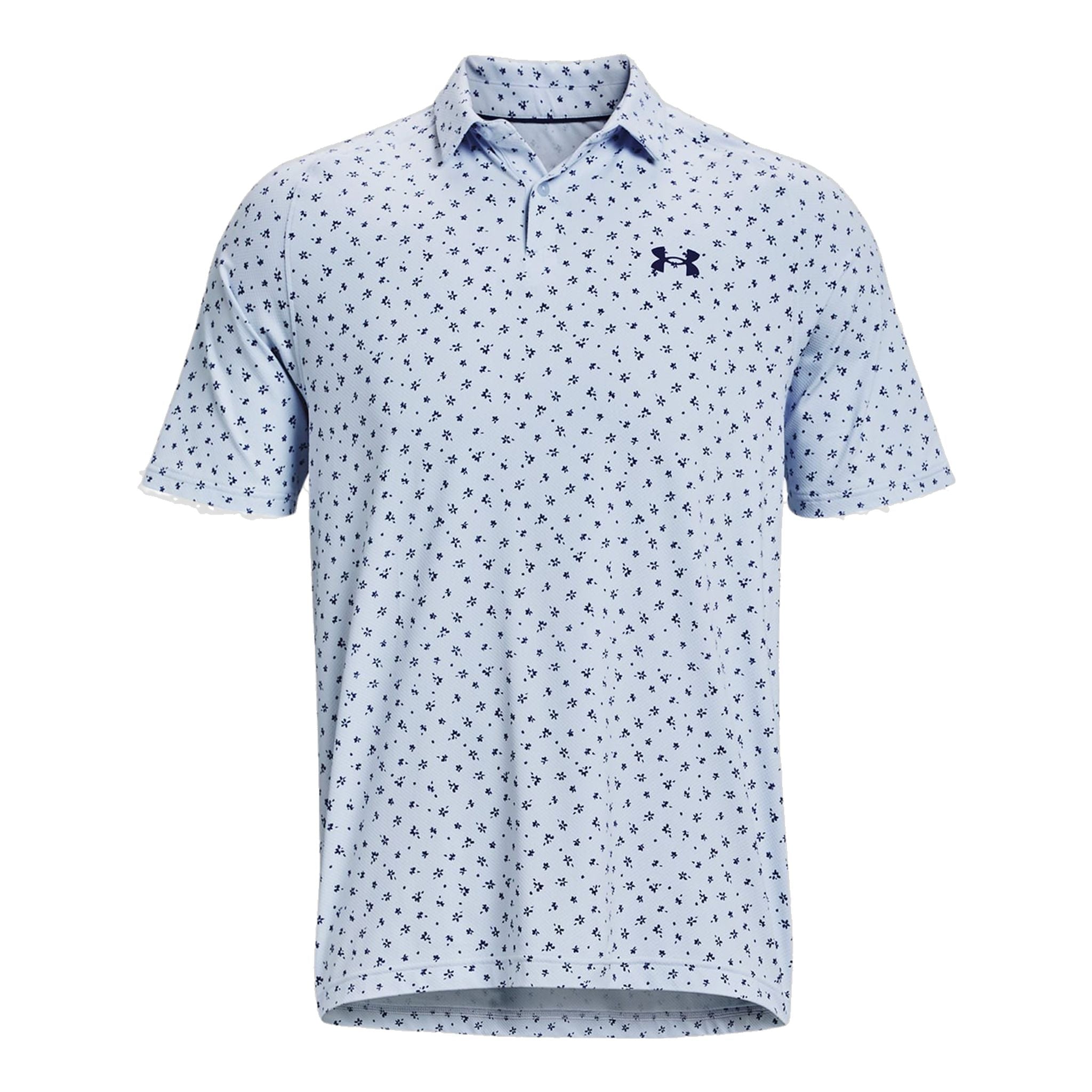 Polo à manches courtes Under Armour Iso-Chill Floral Dash bleu clair pour homme