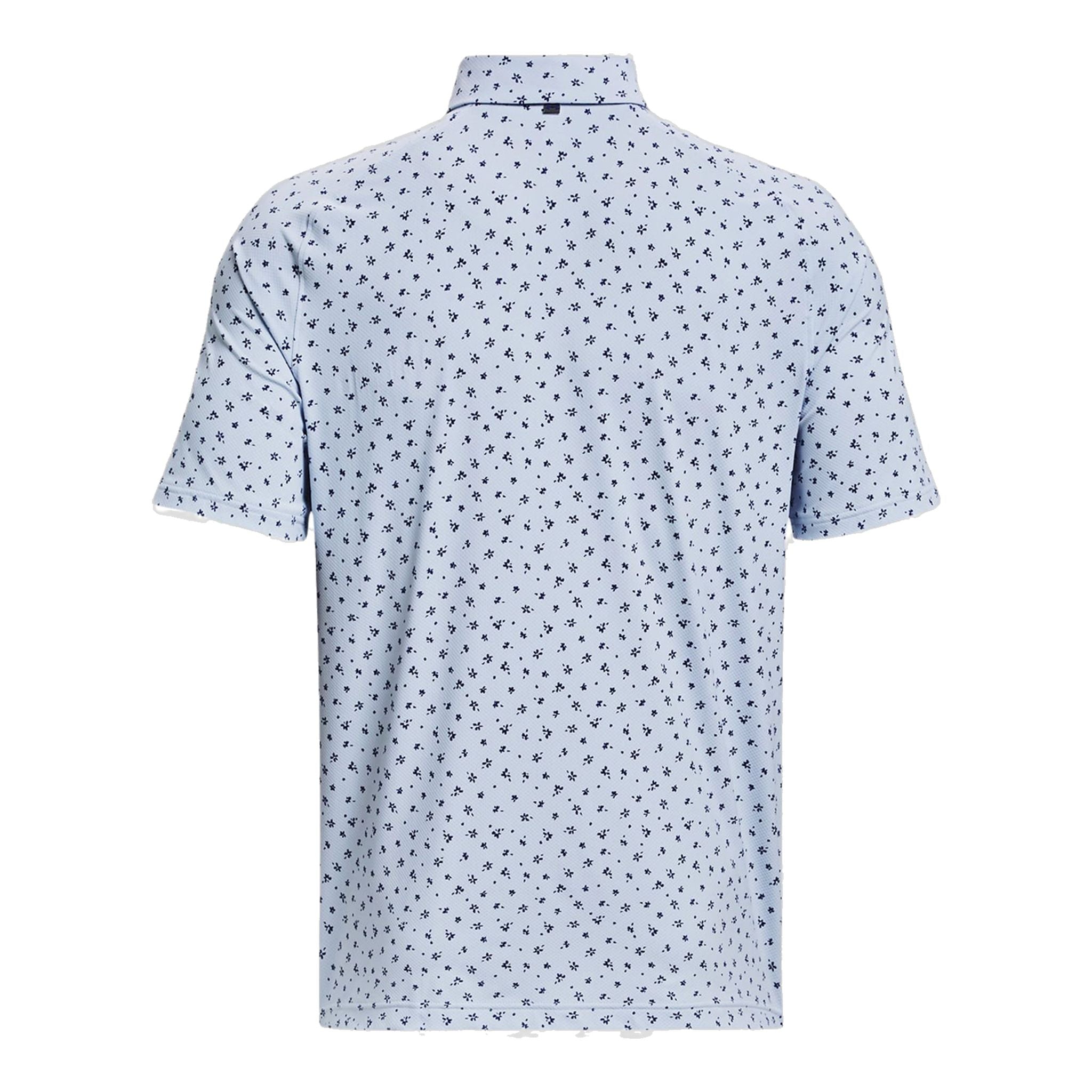 Polo à manches courtes Under Armour Iso-Chill Floral Dash bleu clair pour homme