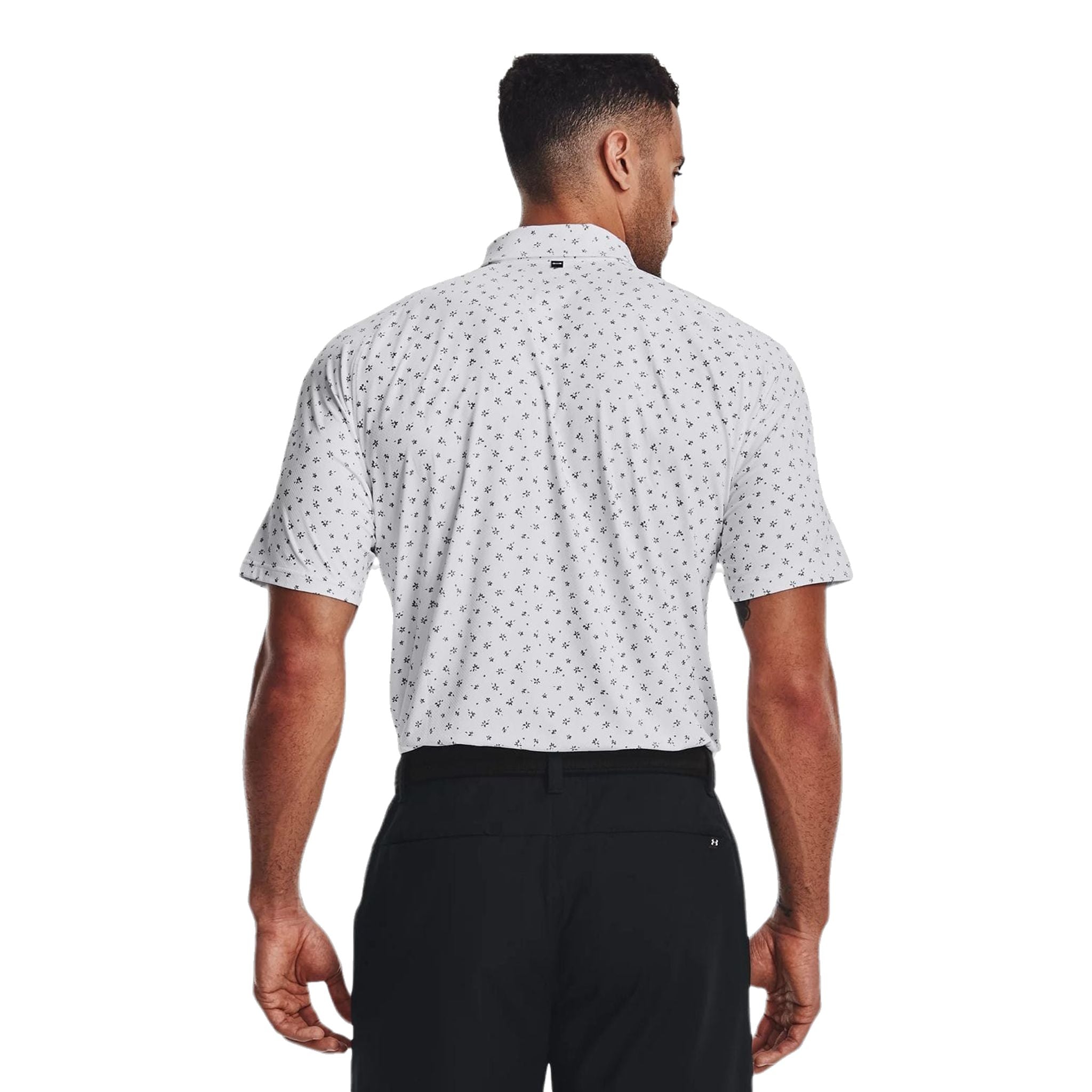 Polo à manches courtes Under Armour Iso-Chill Floral Dash blanc pour homme