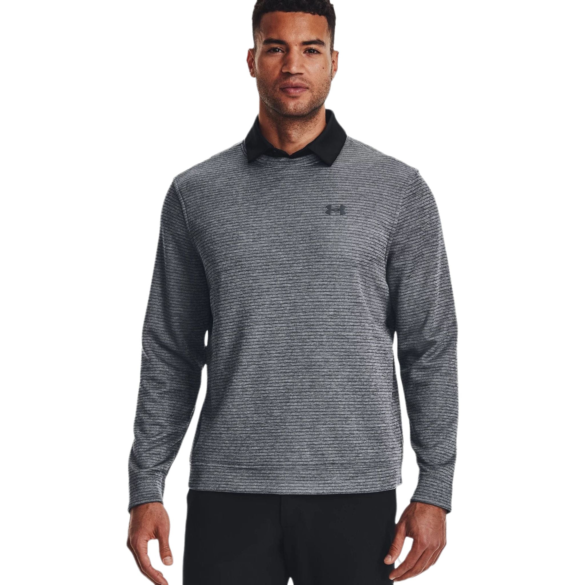 Pull polaire Under Armour à col rond gris pour homme
