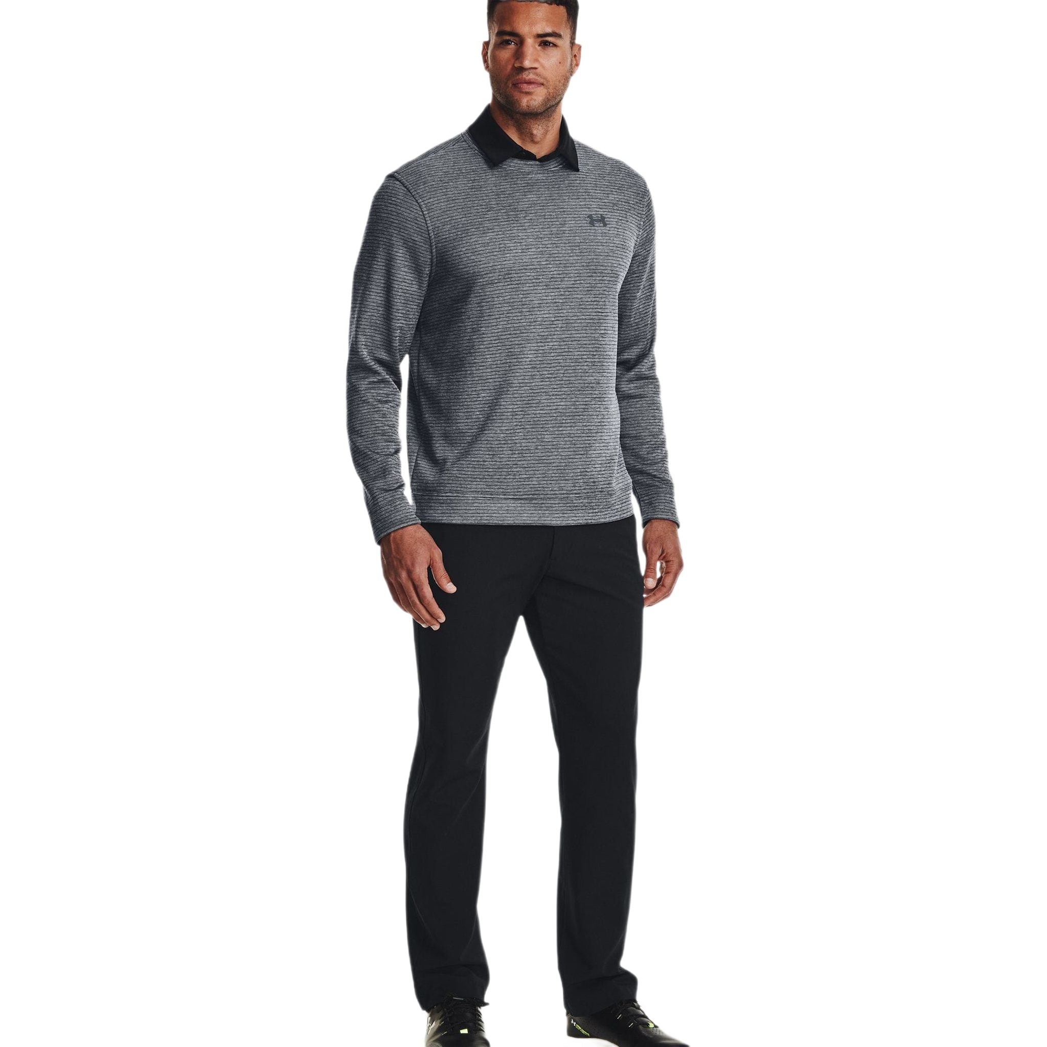 Pull polaire Under Armour à col rond gris pour homme