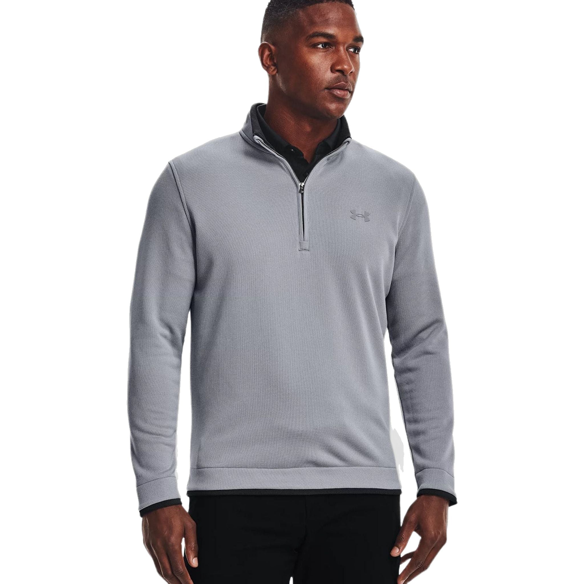 Veste intermédiaire Under Armour 1/4 Zip Gris orage pour homme