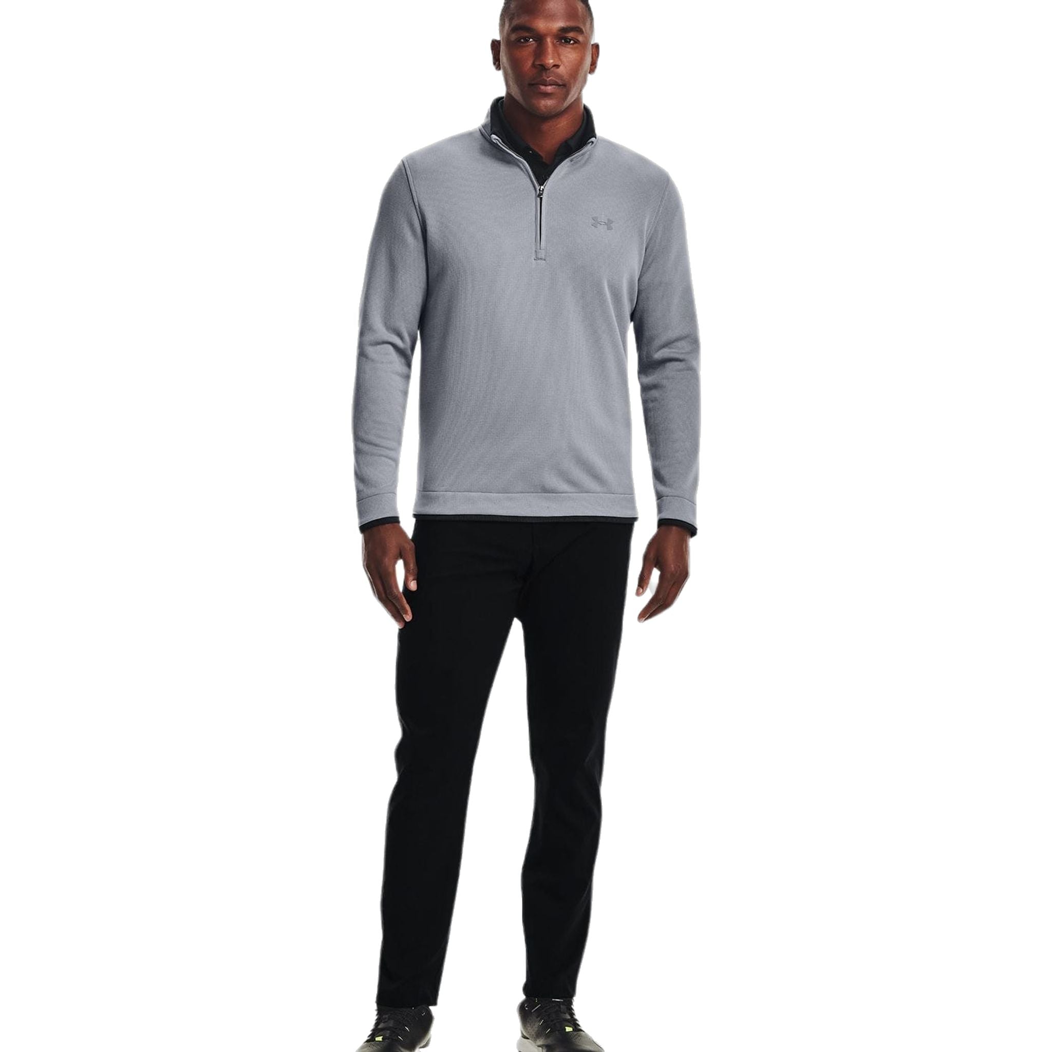 Veste intermédiaire Under Armour 1/4 Zip Gris orage pour homme