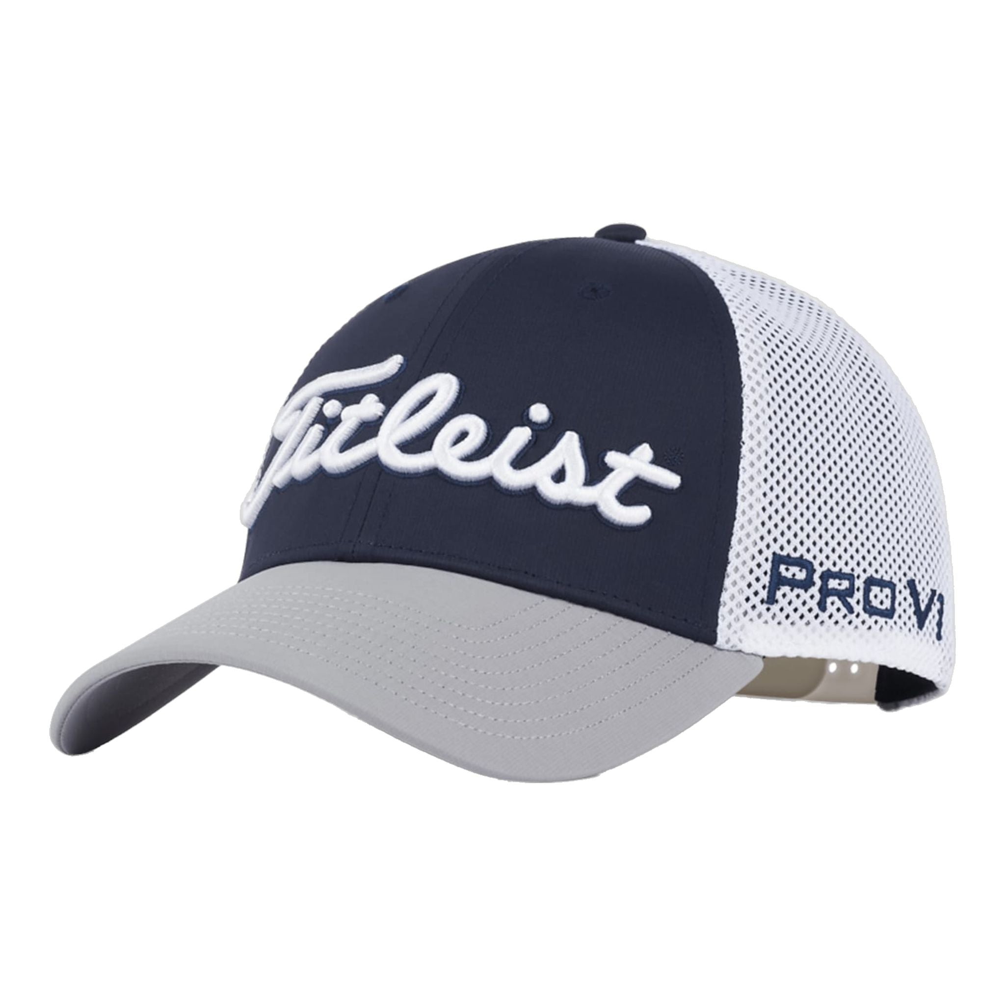 Casquette de golf Titleist Tour Performance Mesh blanche/marine/grise pour homme