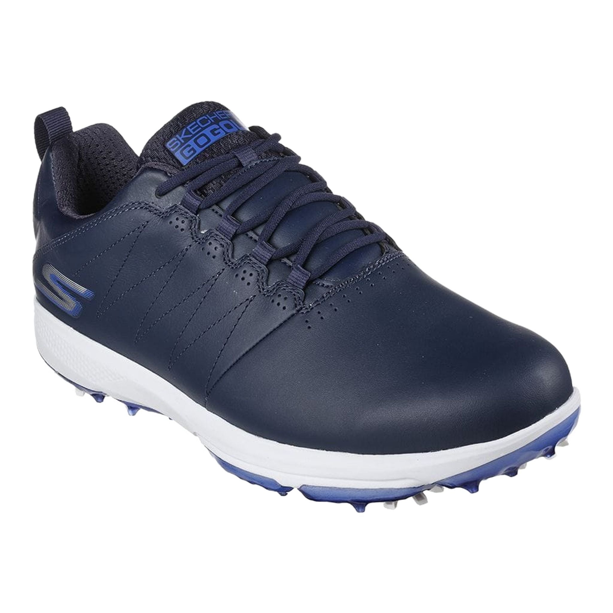 Skechers M GO GOLF PRO 4 - Cuir marine/Garniture bleue Homme