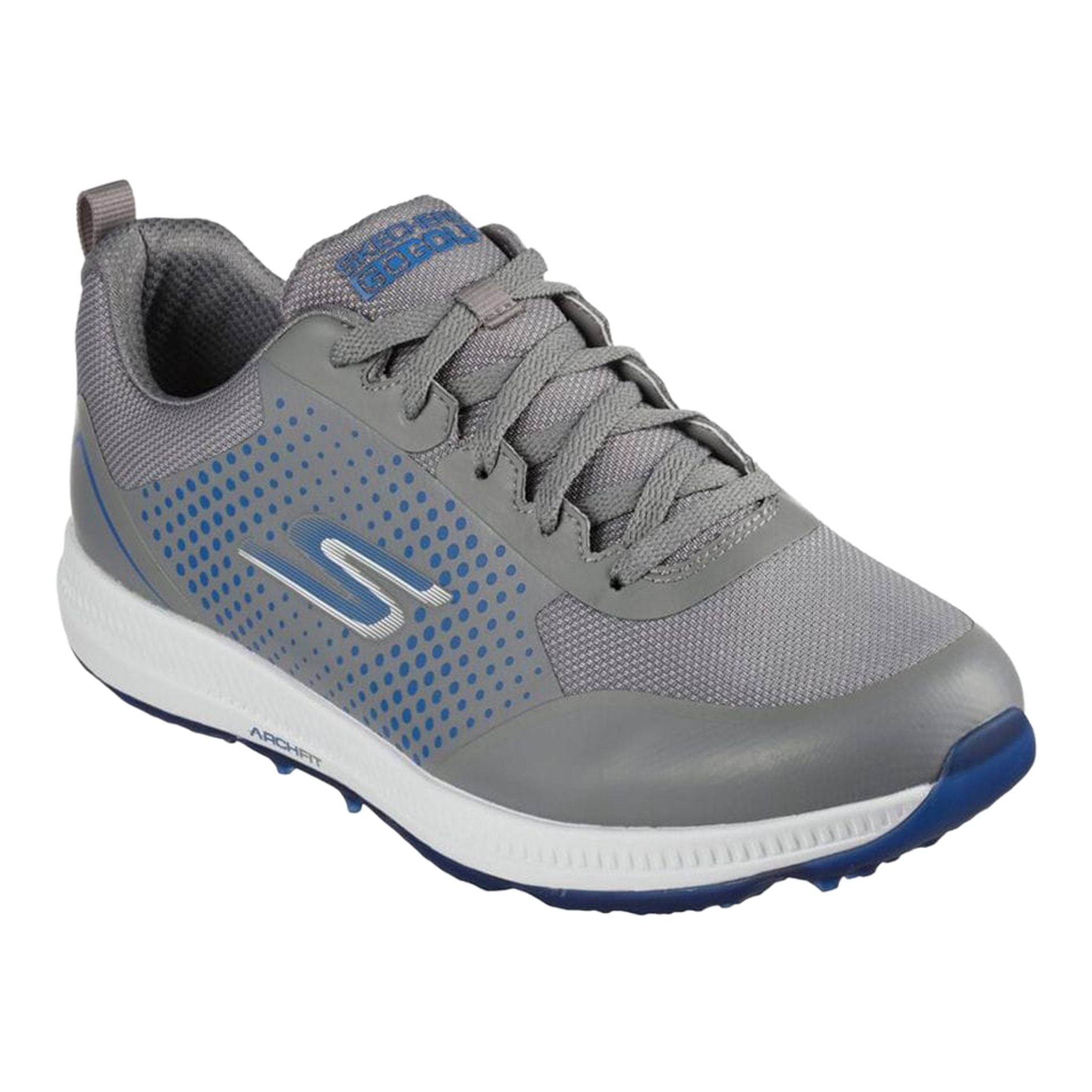 Skechers M GO GOLF ELITE 5 - Gris Synthétique/Textile/Bleu Tr Homme