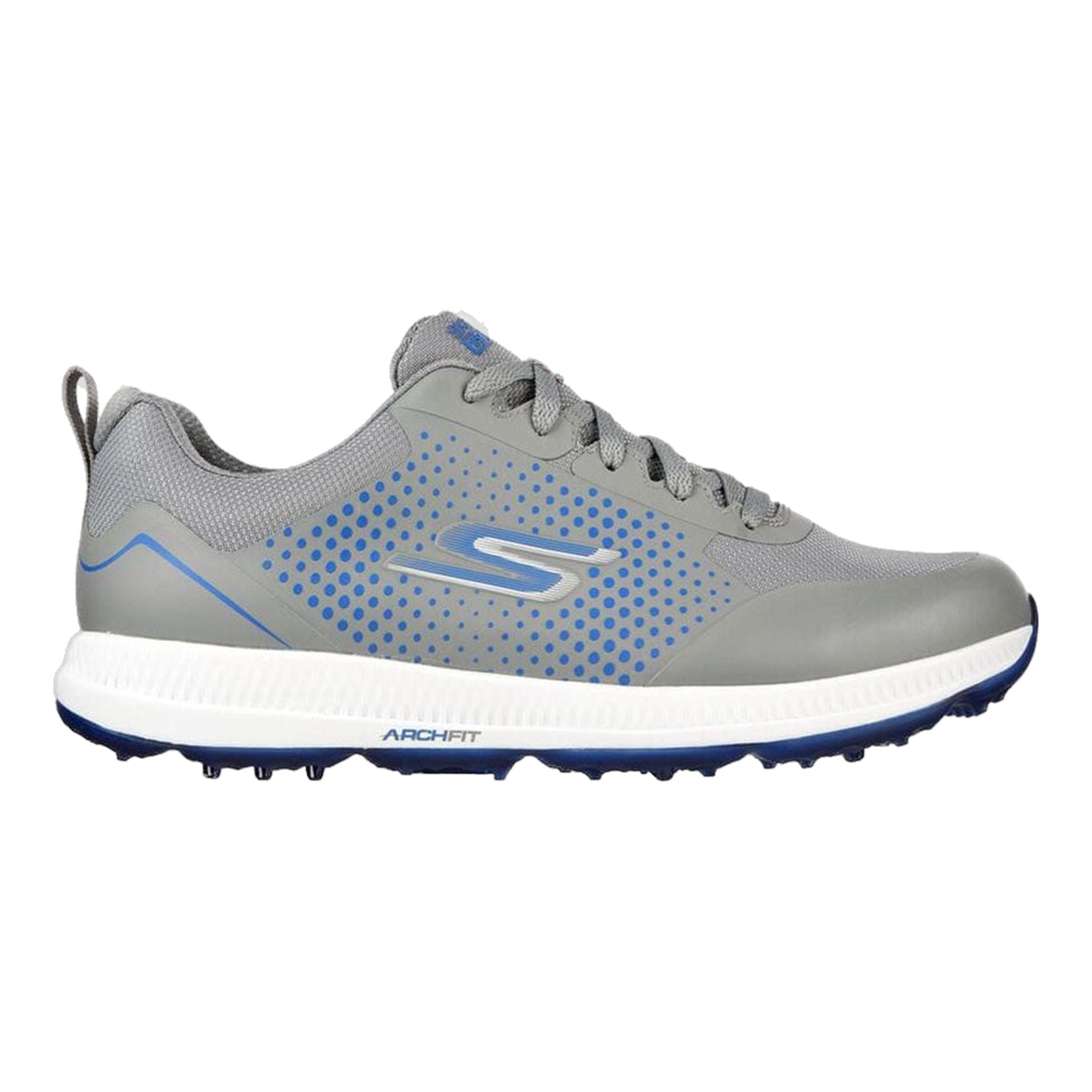 Skechers M GO GOLF ELITE 5 - Gris Synthétique/Textile/Bleu Tr Homme