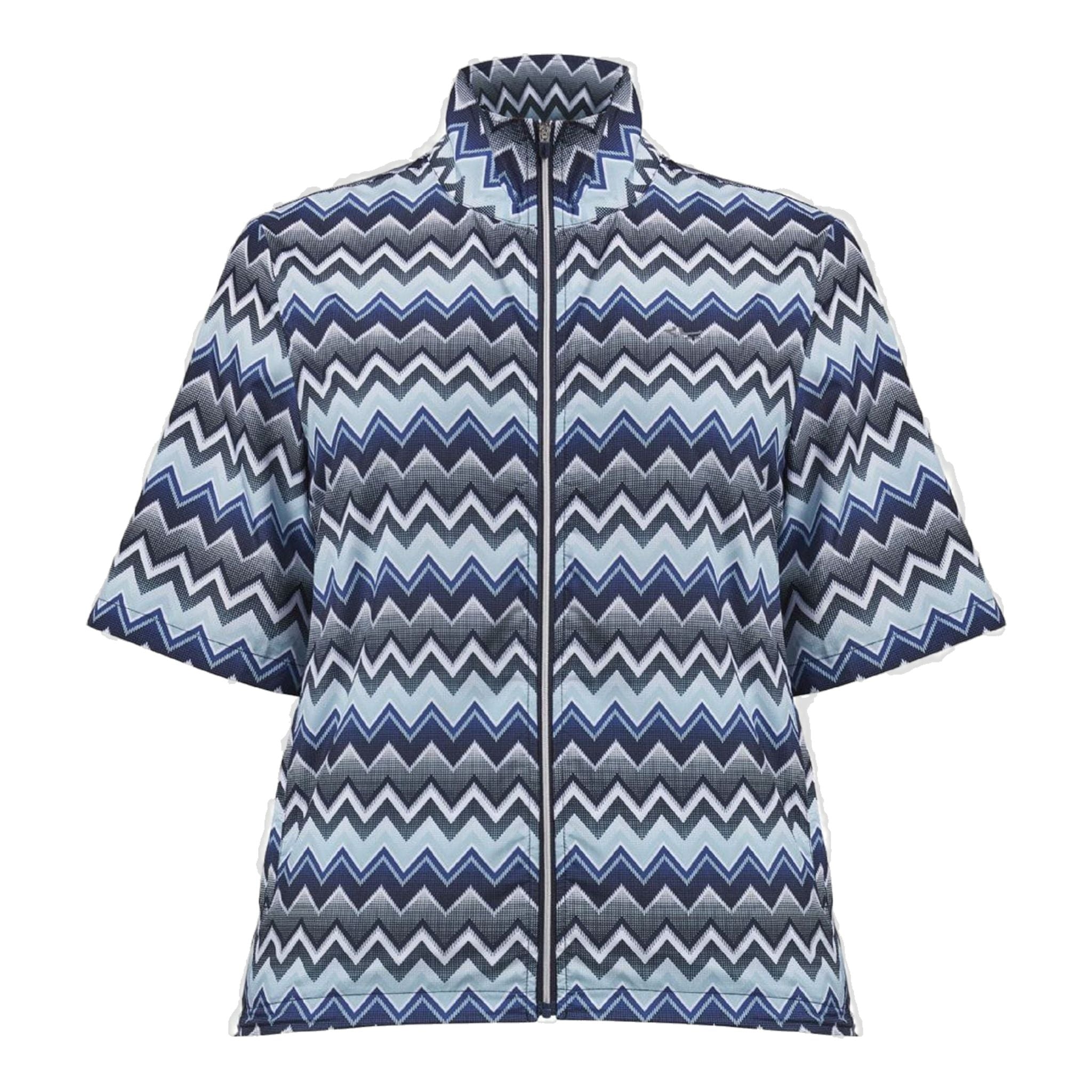 Veste coupe-vent Röhnisch Pocket SS à motif zigzag bleu pour femme
