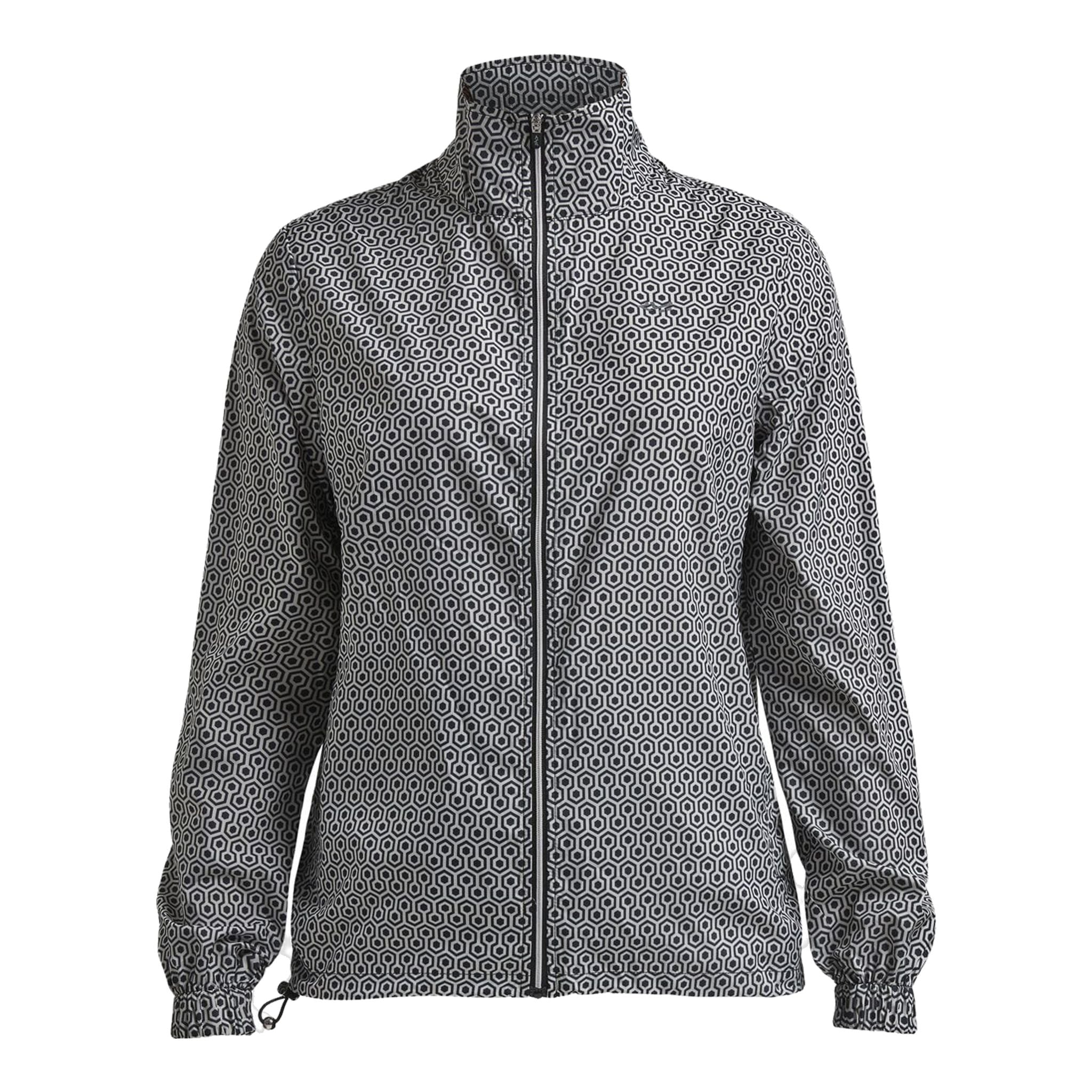 Veste coupe-vent Röhnisch Pocket Geo Comb noire pour femme