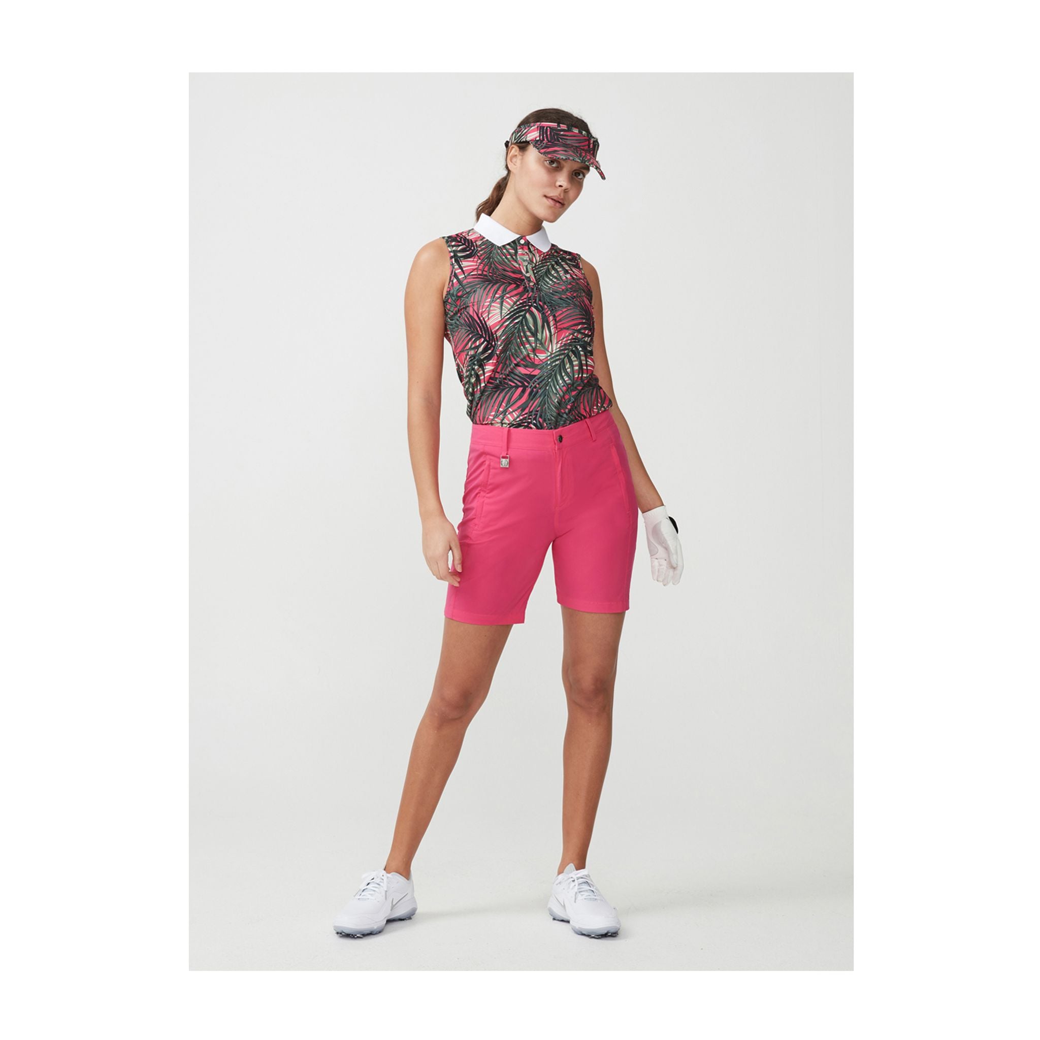 Röhnisch Element AOP Polo Palm Fuchsia Femme