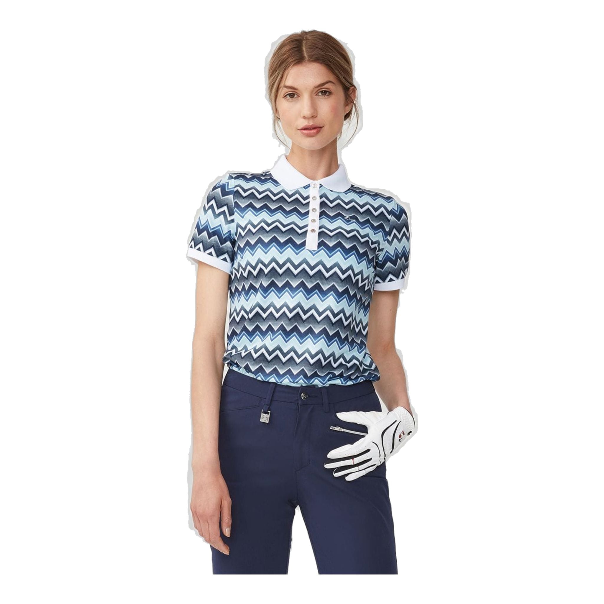Polo Röhnisch Element Zigzag bleu femme