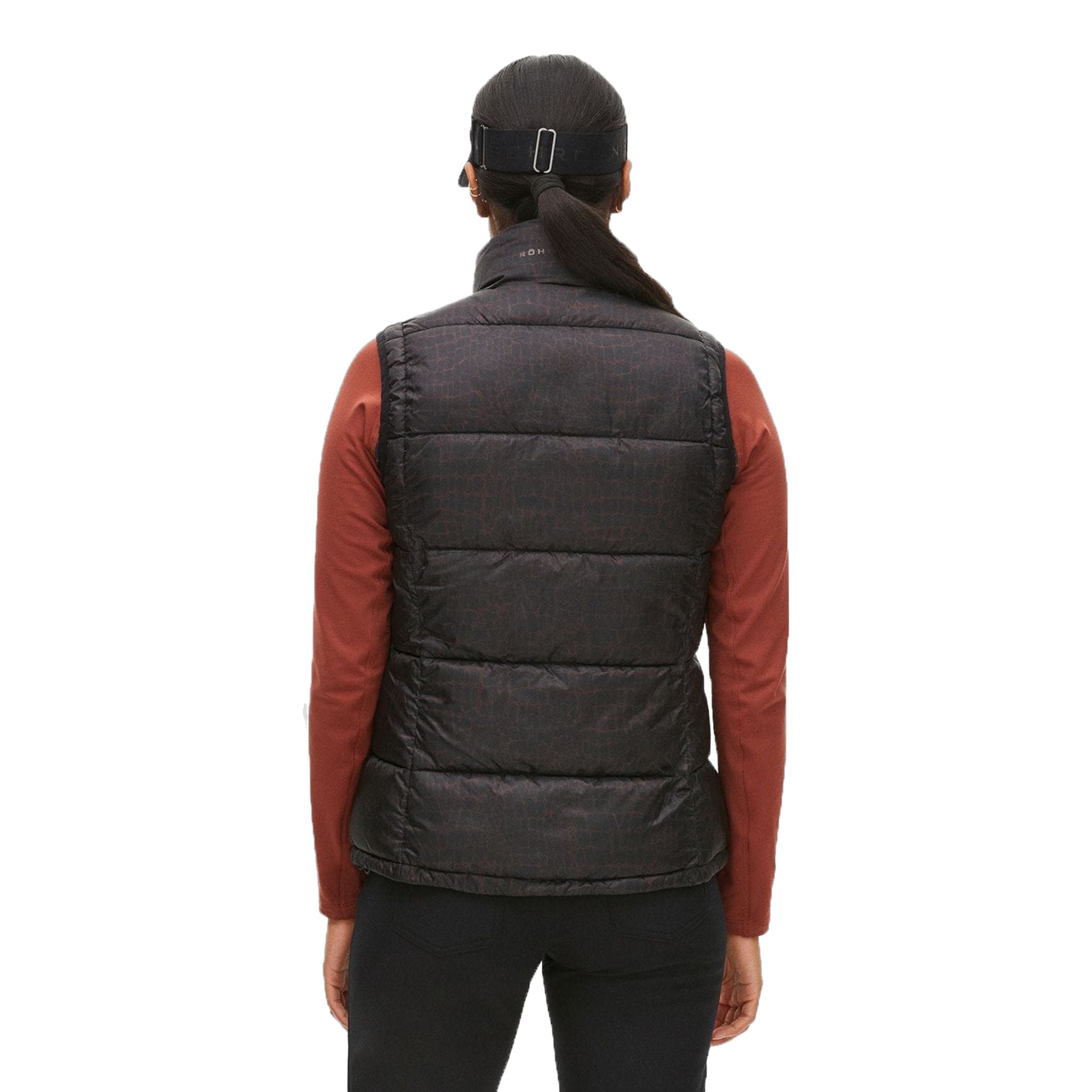 Gilet de golf Röhnisch Avery marron effet croco pour femme