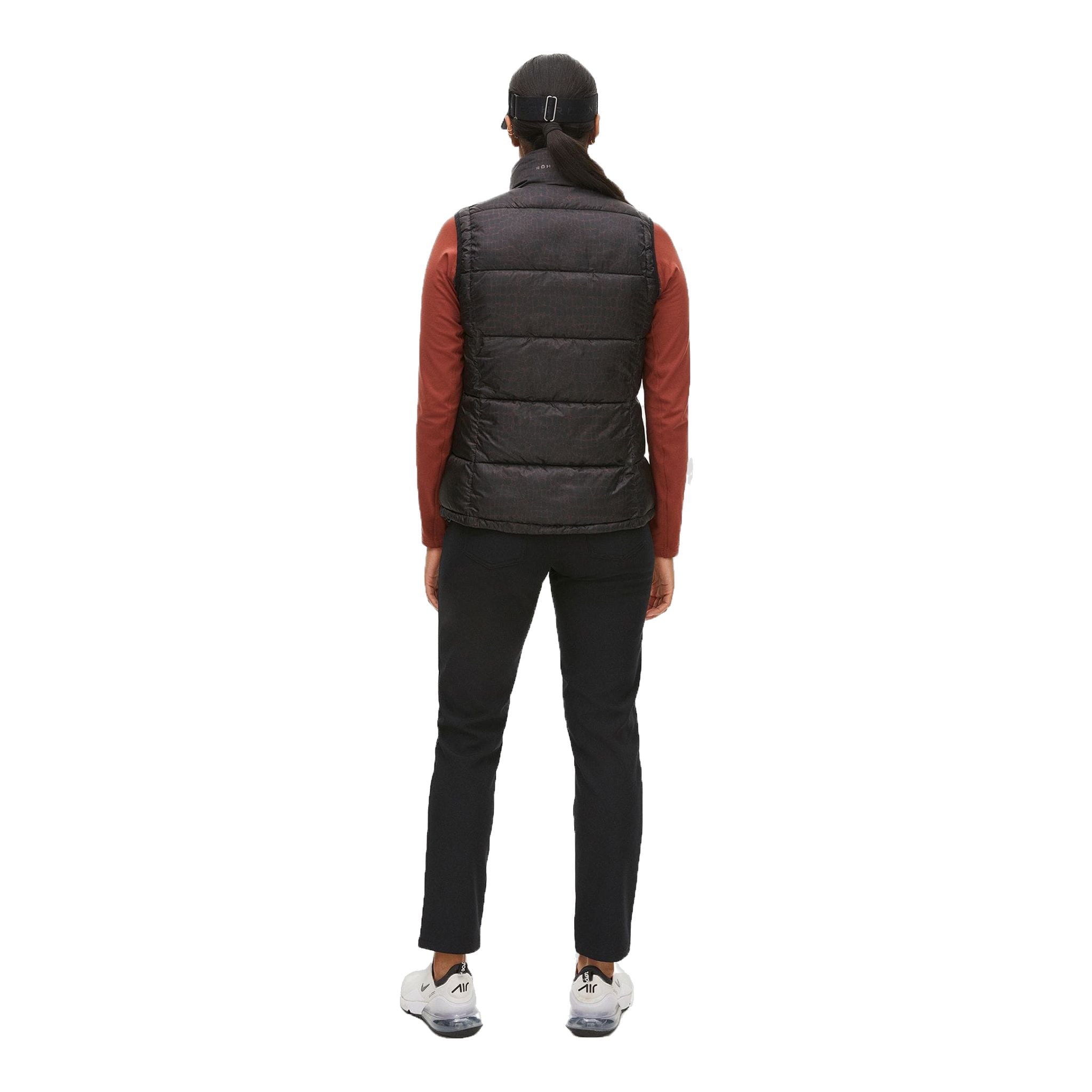Gilet de golf Röhnisch Avery marron effet croco pour femme