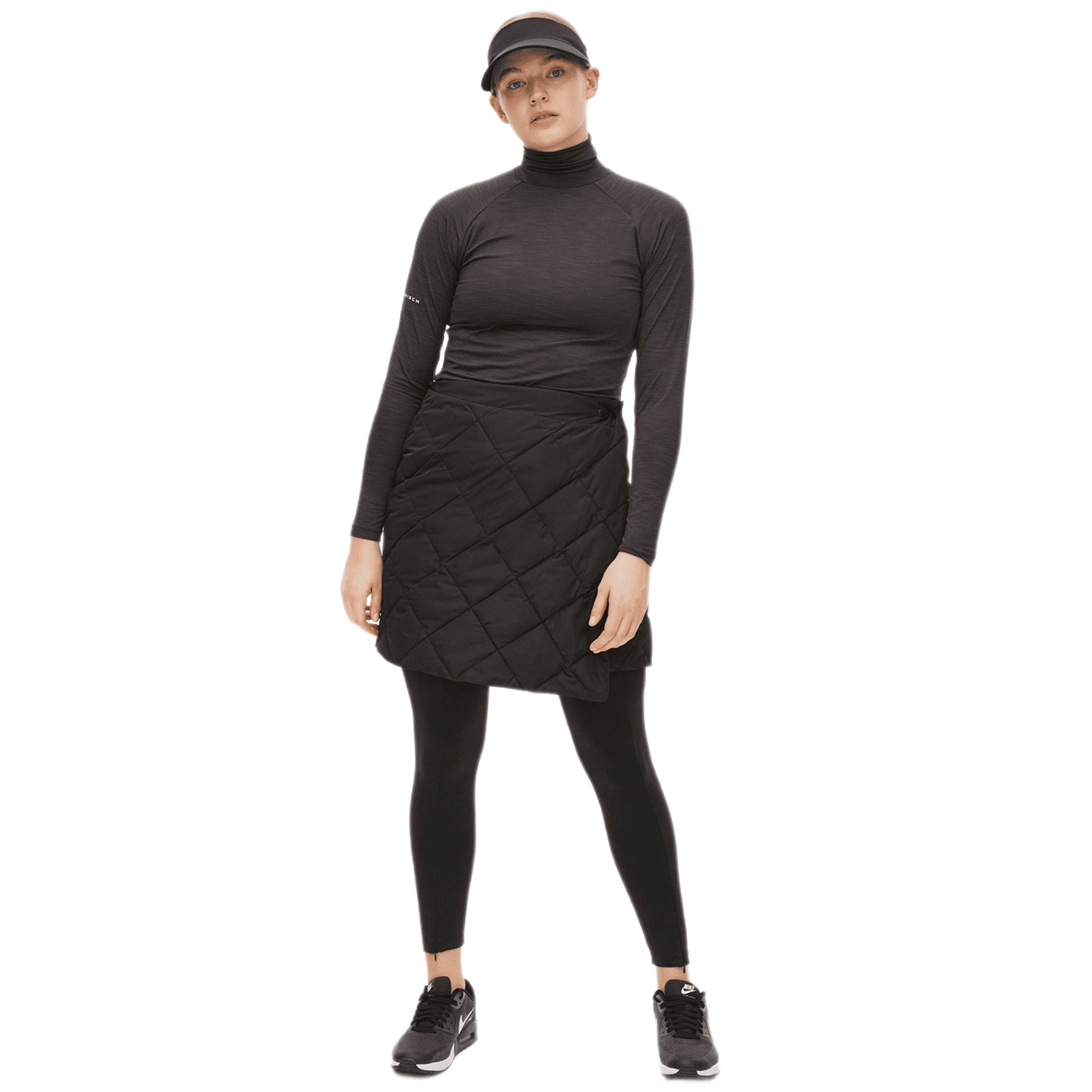 Jupe de golf matelassée Röhnisch Evelyn noire pour femme