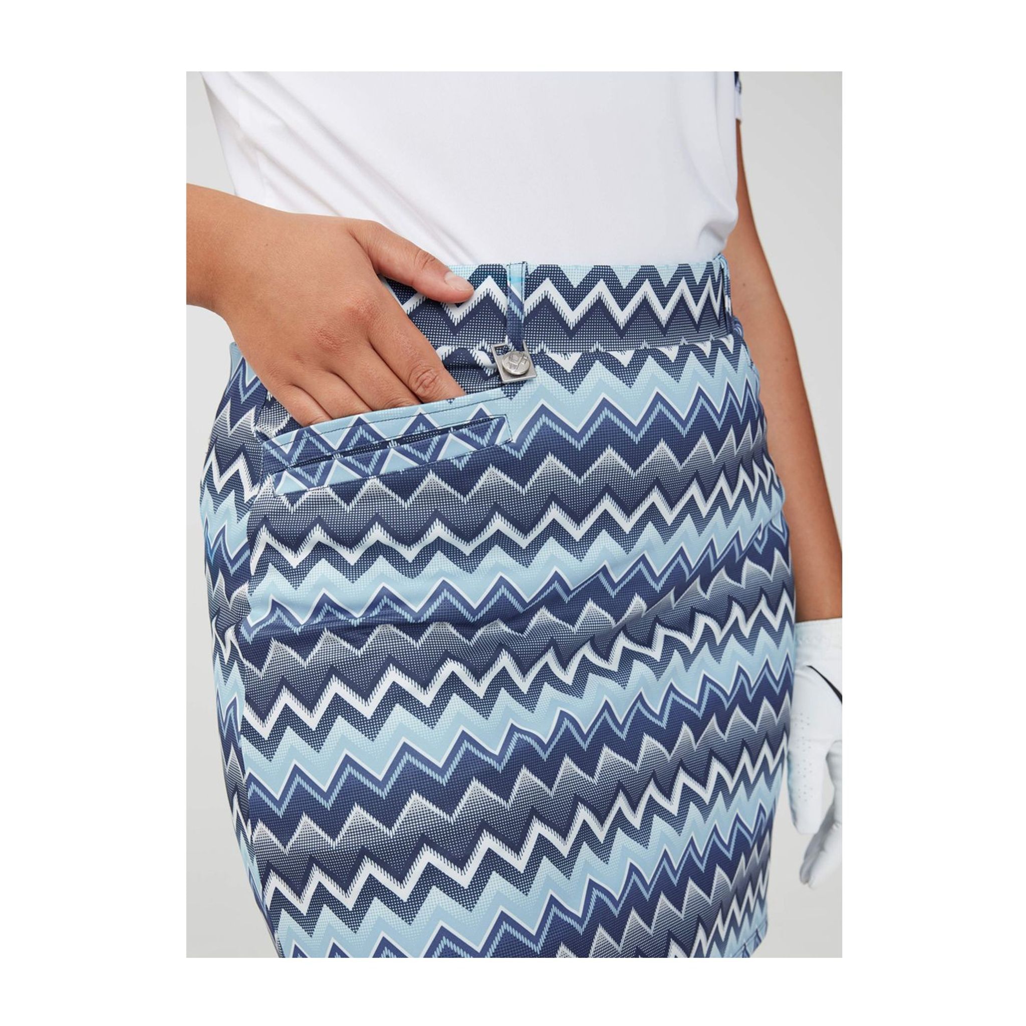 Jupe-short Röhnisch Move Zigzag bleu femme