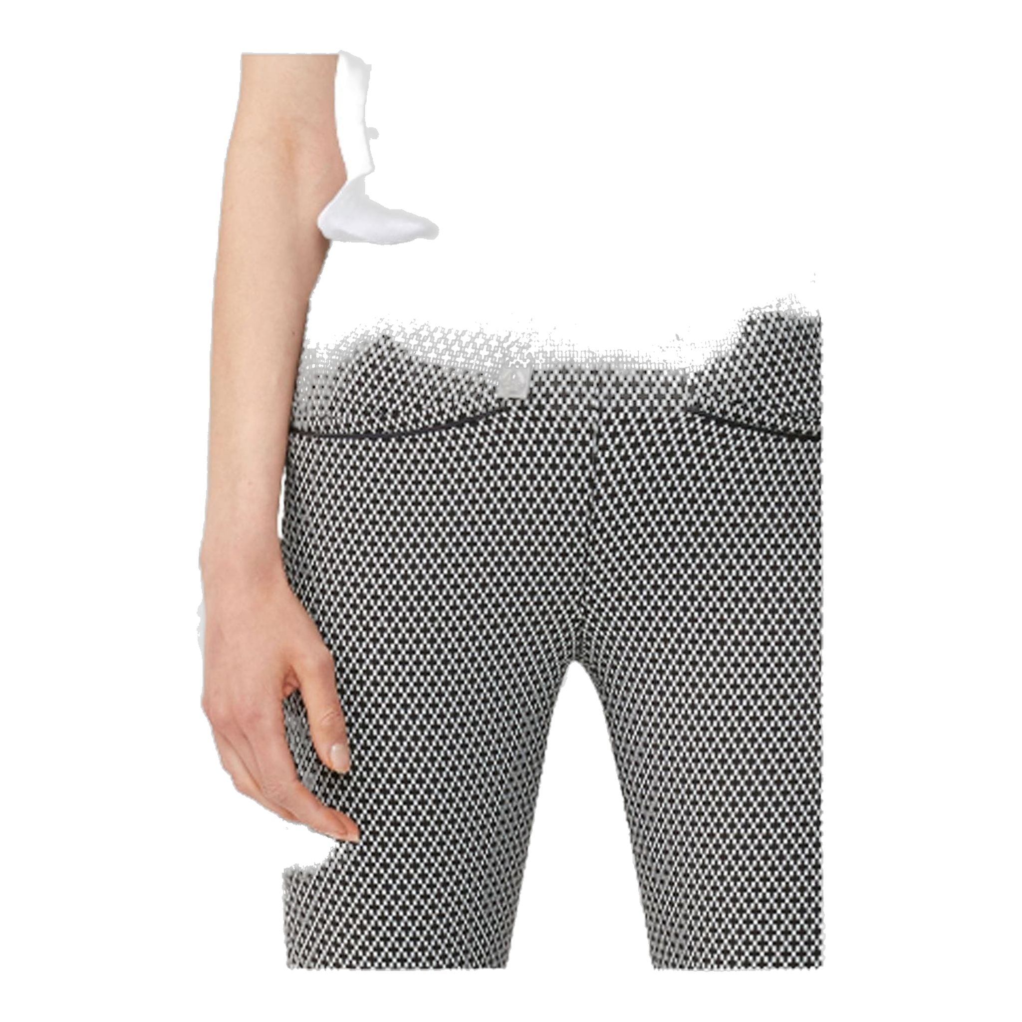 Bermuda lisse à carreaux noirs et blancs pour femme Röhnisch