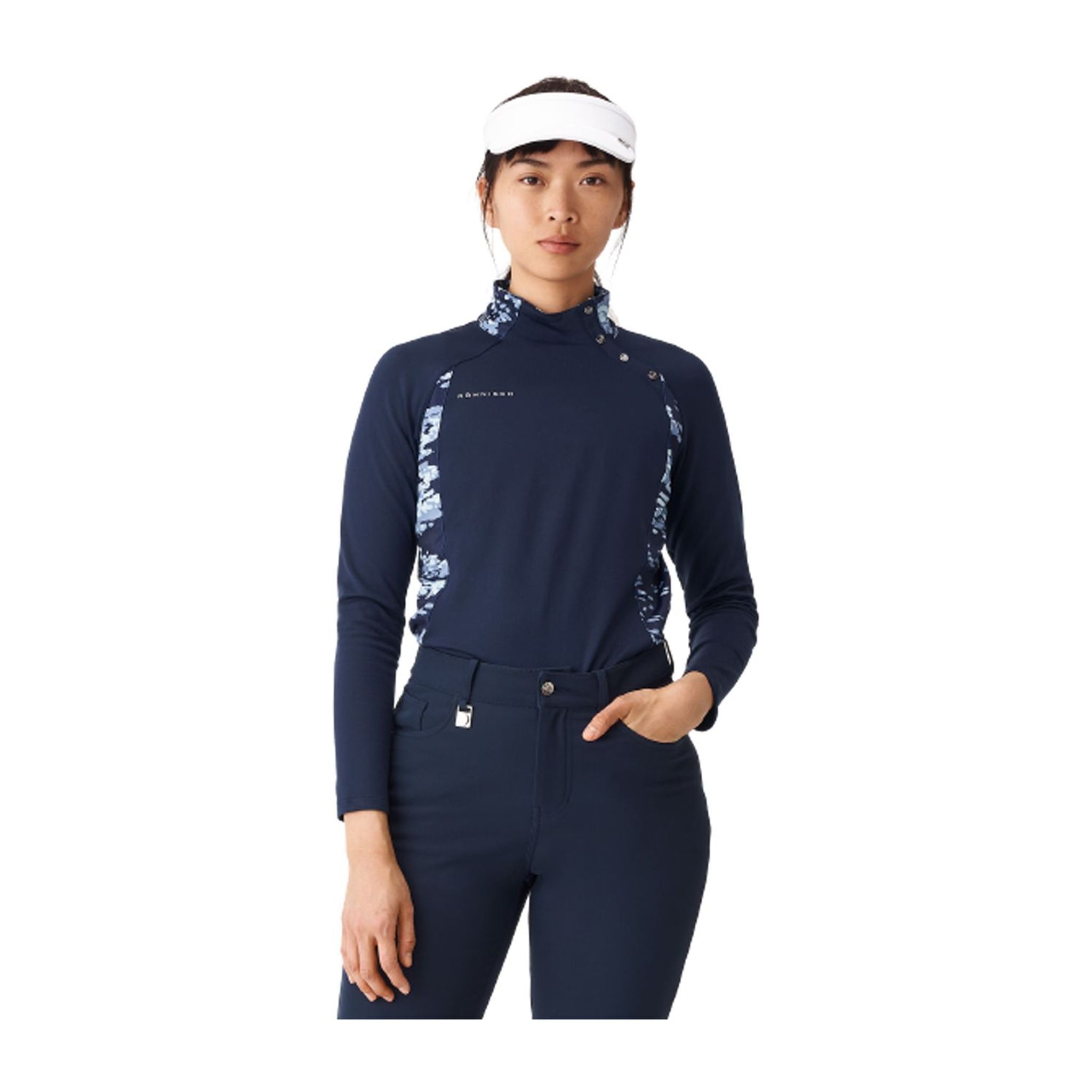 Röhnisch W Layer Megan Manches Longues Bleu Marine/Camouflage Femme
