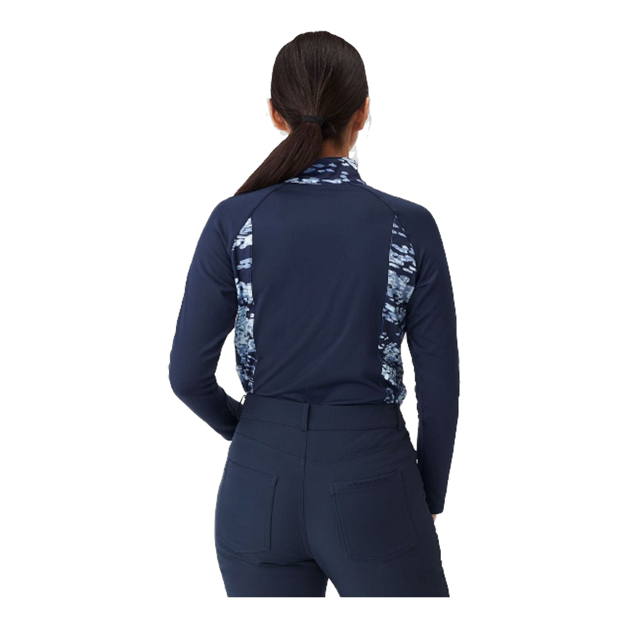 Robe de nuit Röhnisch W Layer Megan à manches longues bleu marine/camouflage pour femme