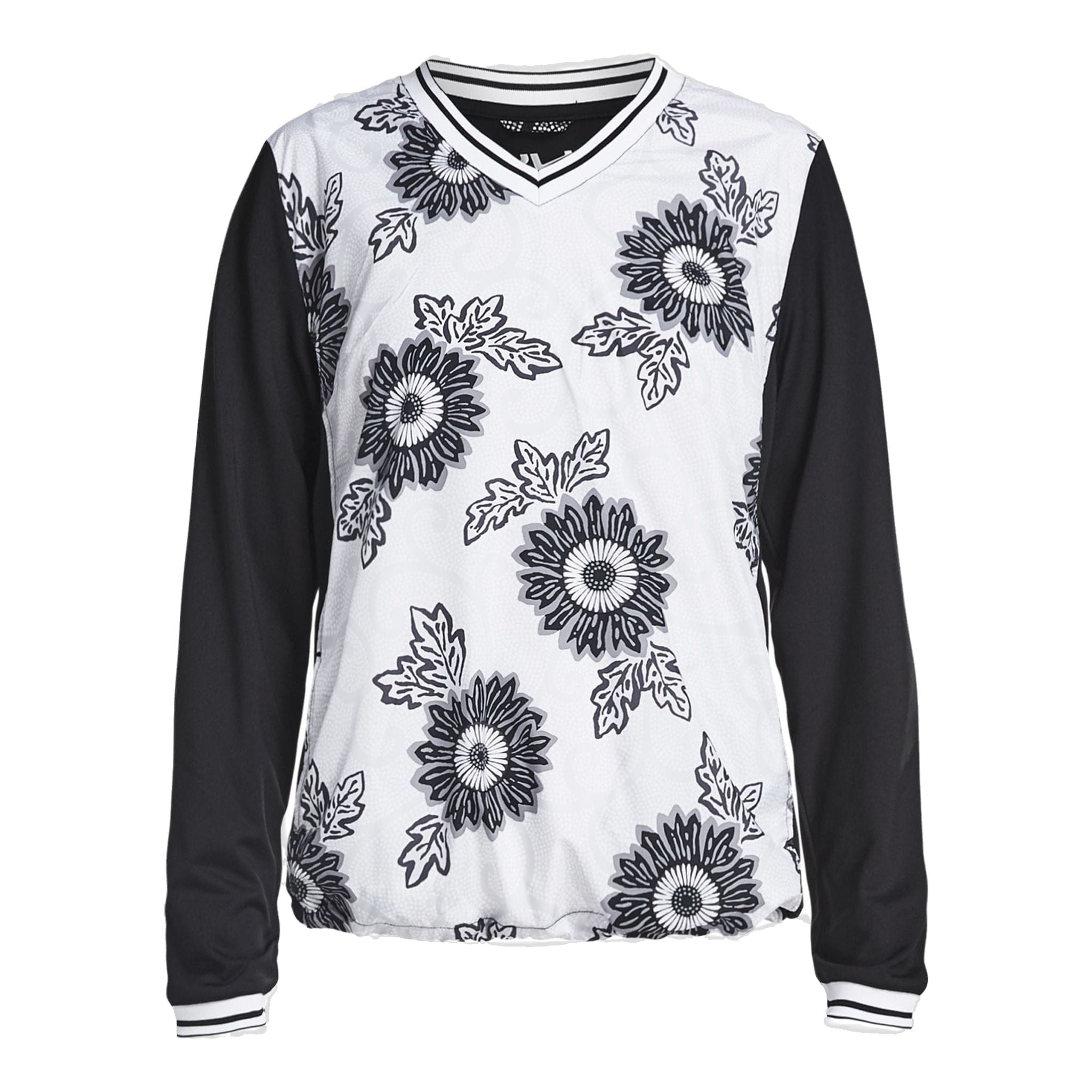Pull-over Röhnisch Swing Noir Fleur Masaï Femme