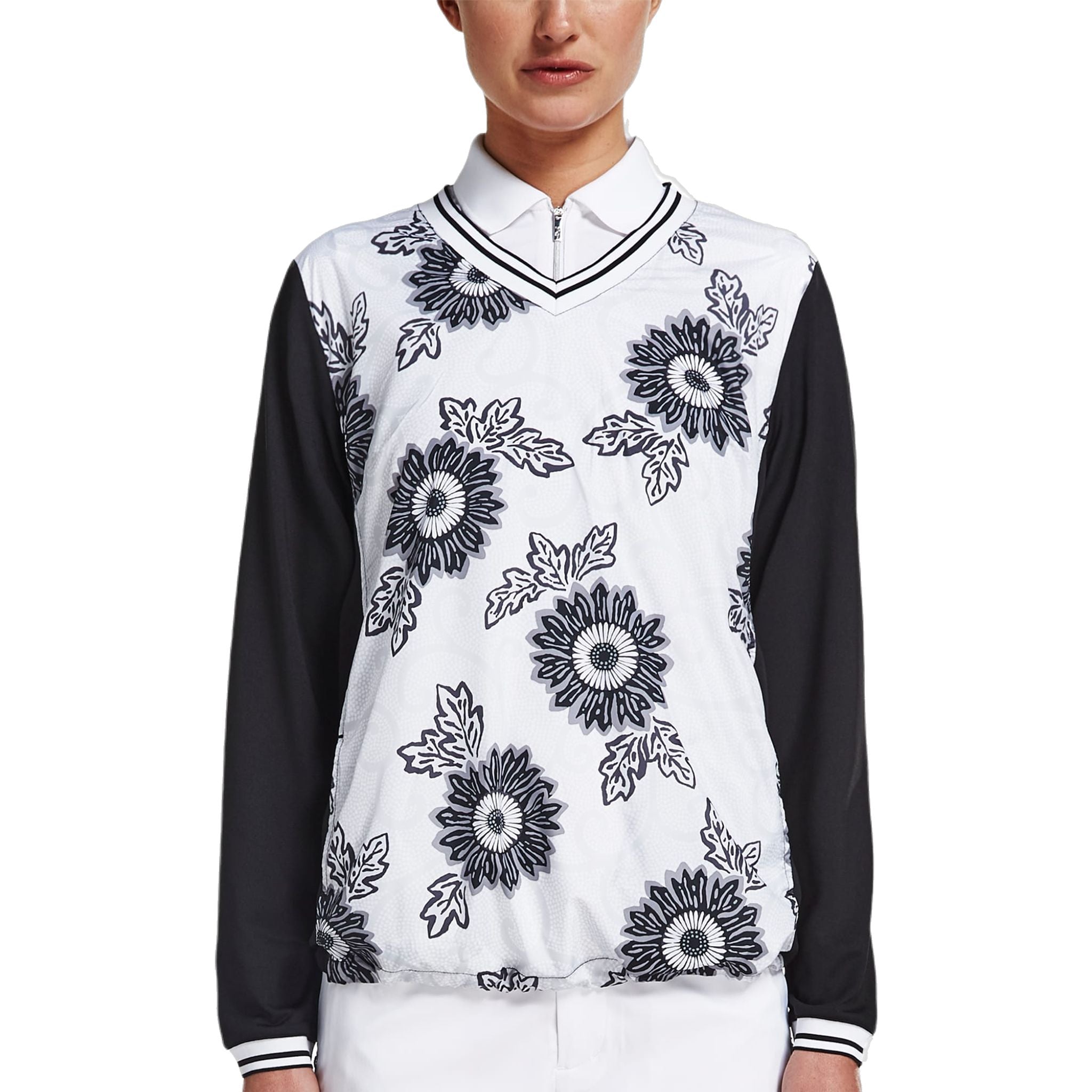 Pull-over Röhnisch Swing Noir Fleur Masaï Femme