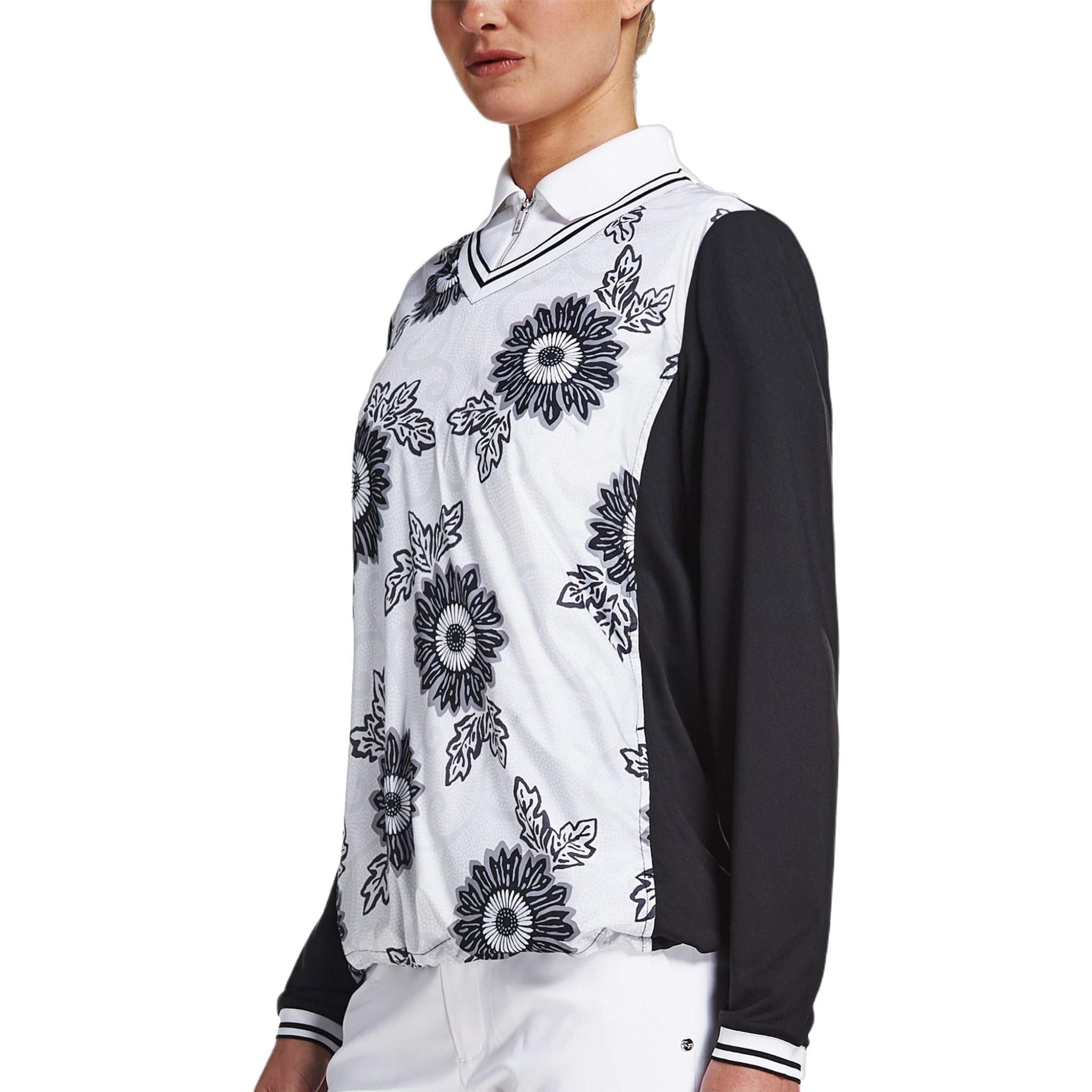 Pull-over Röhnisch Swing Noir Fleur Masaï Femme