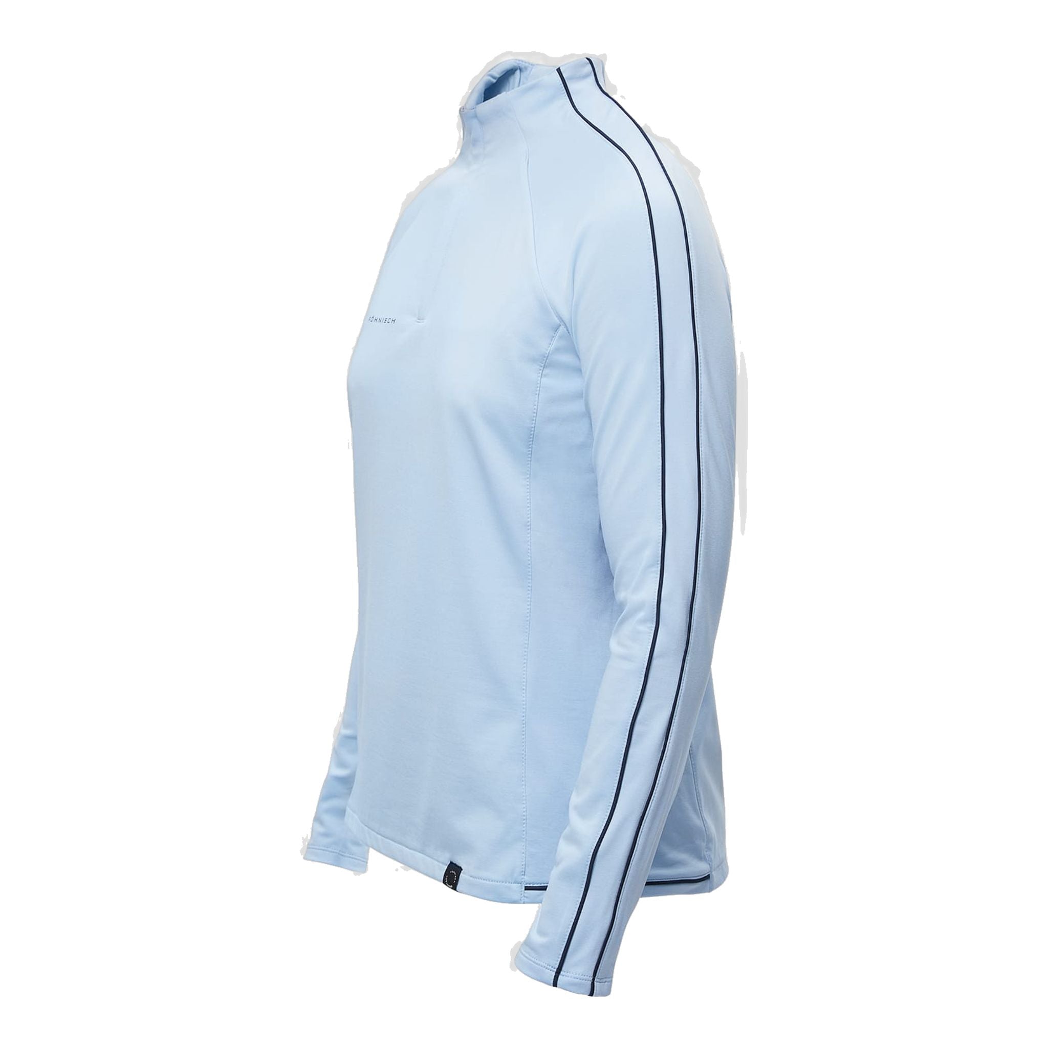 Pull de golf Röhnisch Serena à demi-zip bleu poudre pour femme