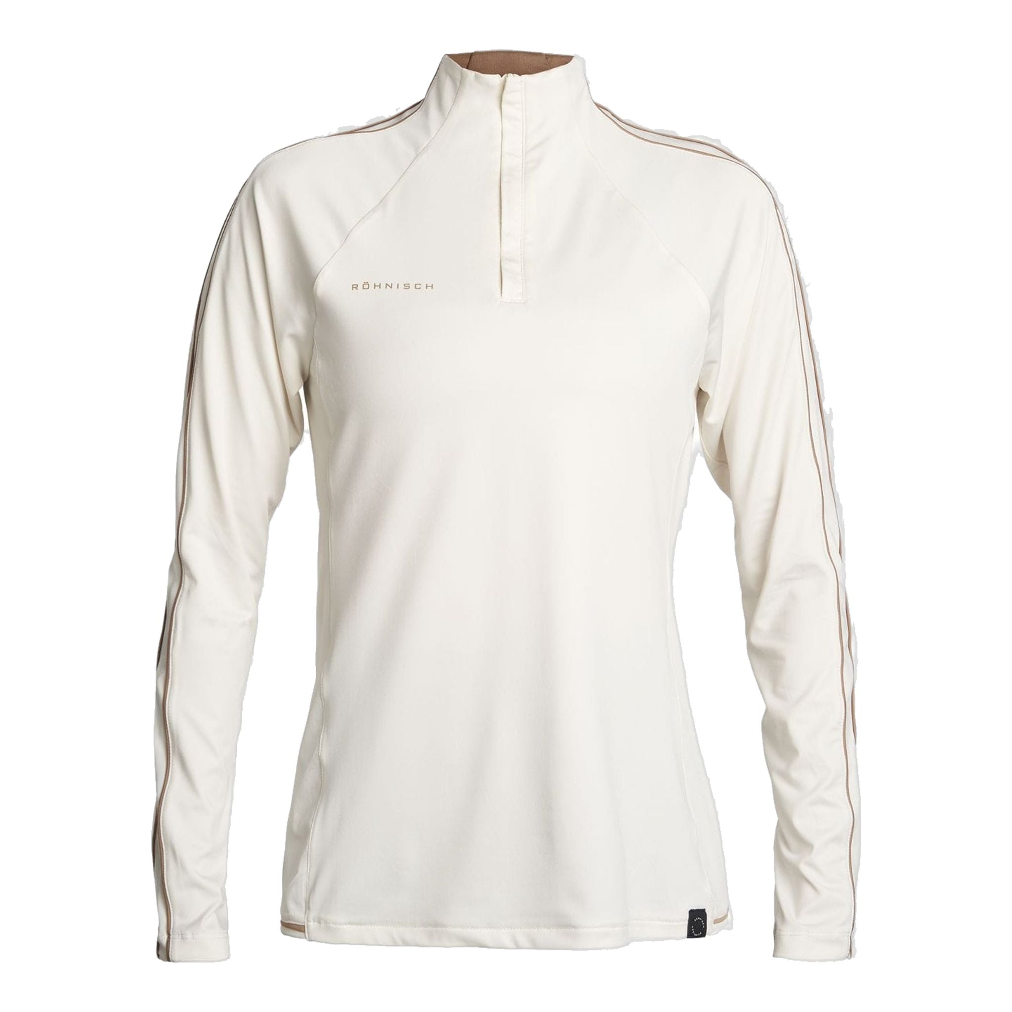 Pull Röhnisch W Layer Serena demi-zip blanc/beige pour femme