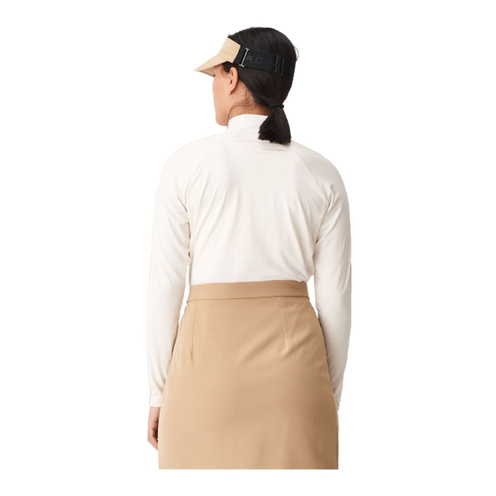 Pull Röhnisch W Layer Serena demi-zip blanc/beige pour femme