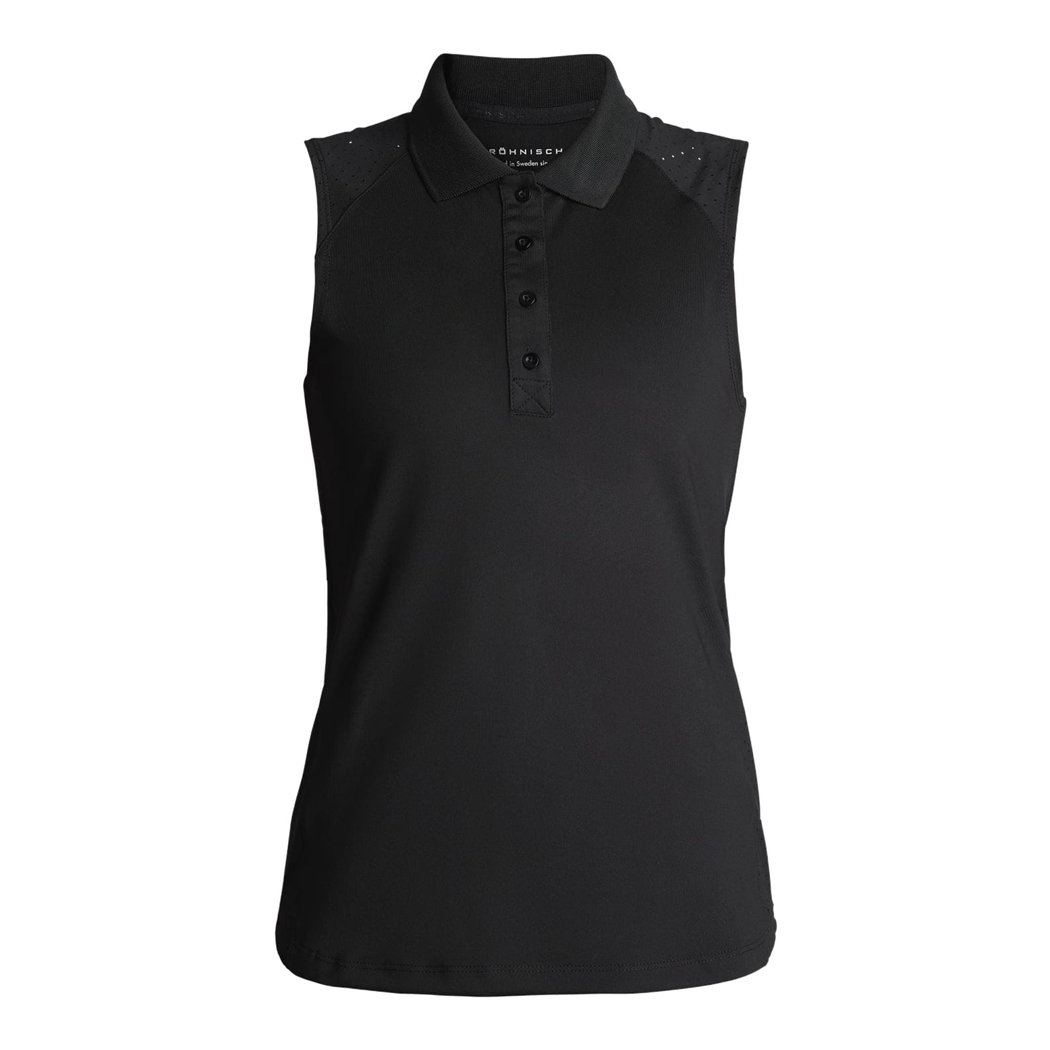 Polo sans manches Röhnisch Rumi noir pour femme