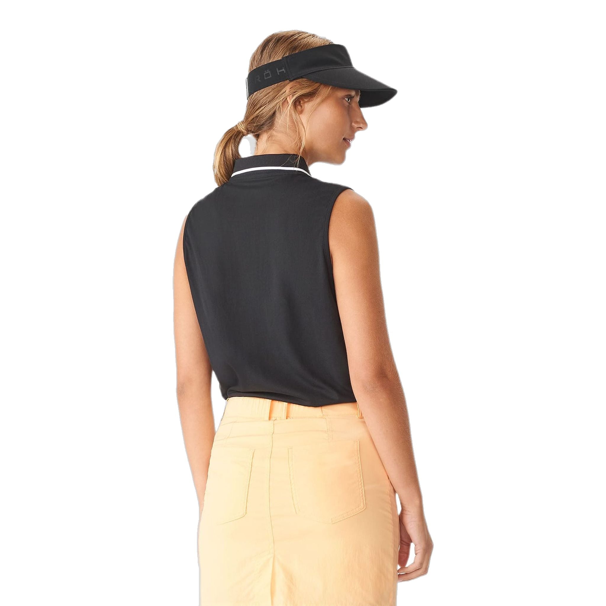 Röhnisch Mildred Golf Polo Ärmellos Schwarz Damen Damen
