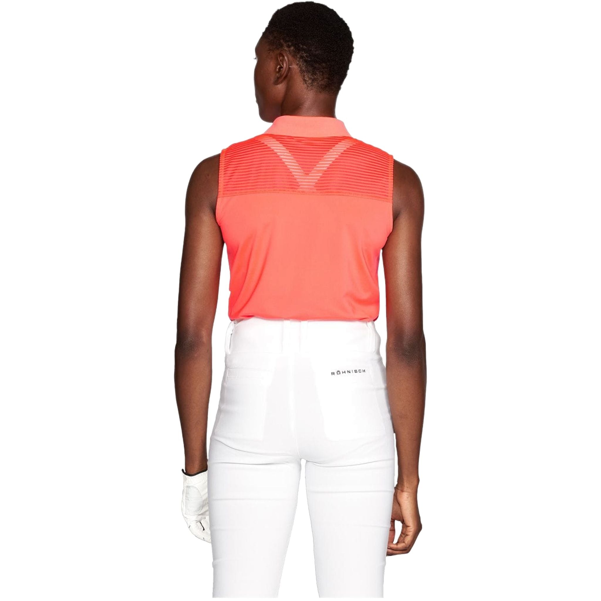 Polo Röhnisch W Miko SL rose fluo pour femme