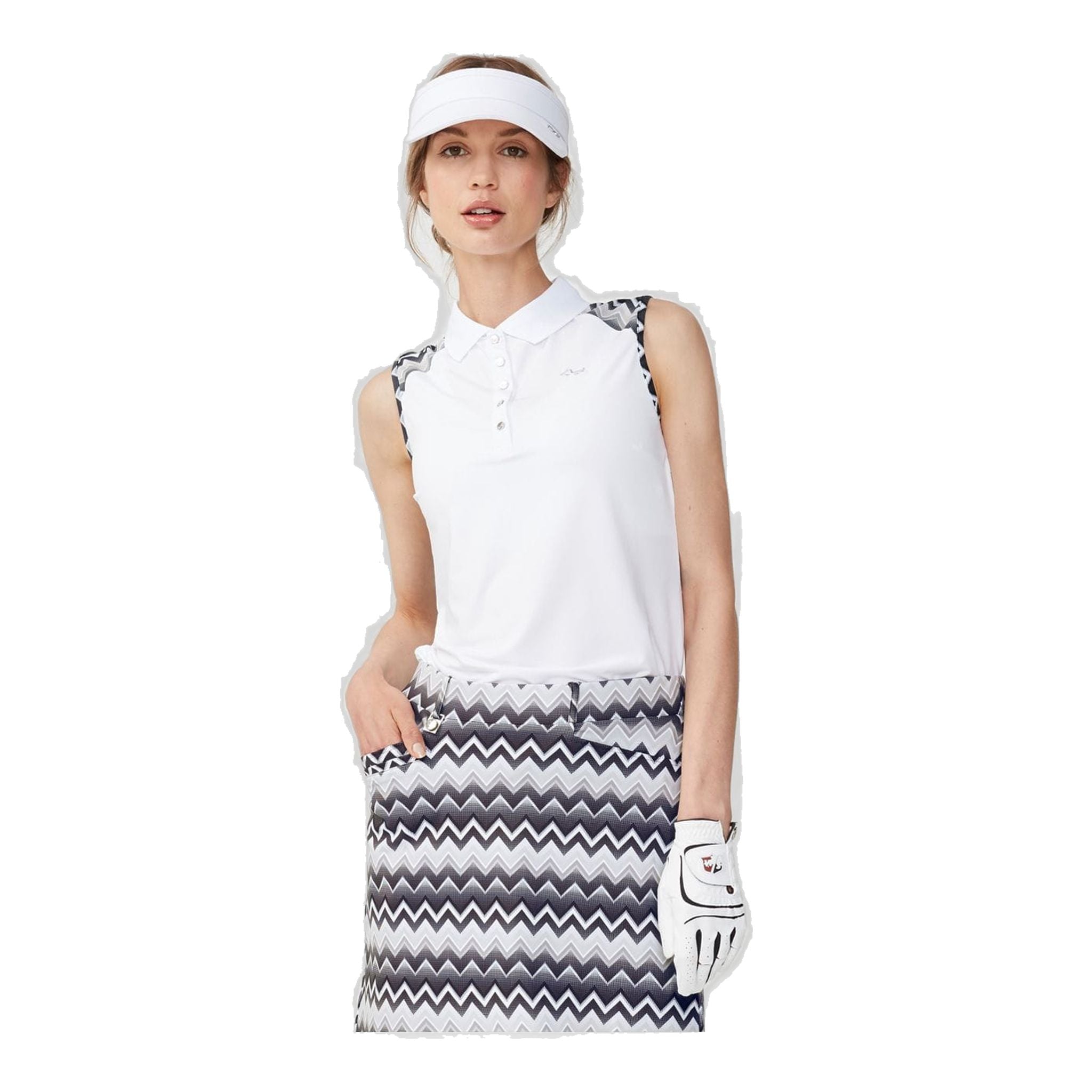 Polo Röhnisch Element SL Zigzag Sable Femme