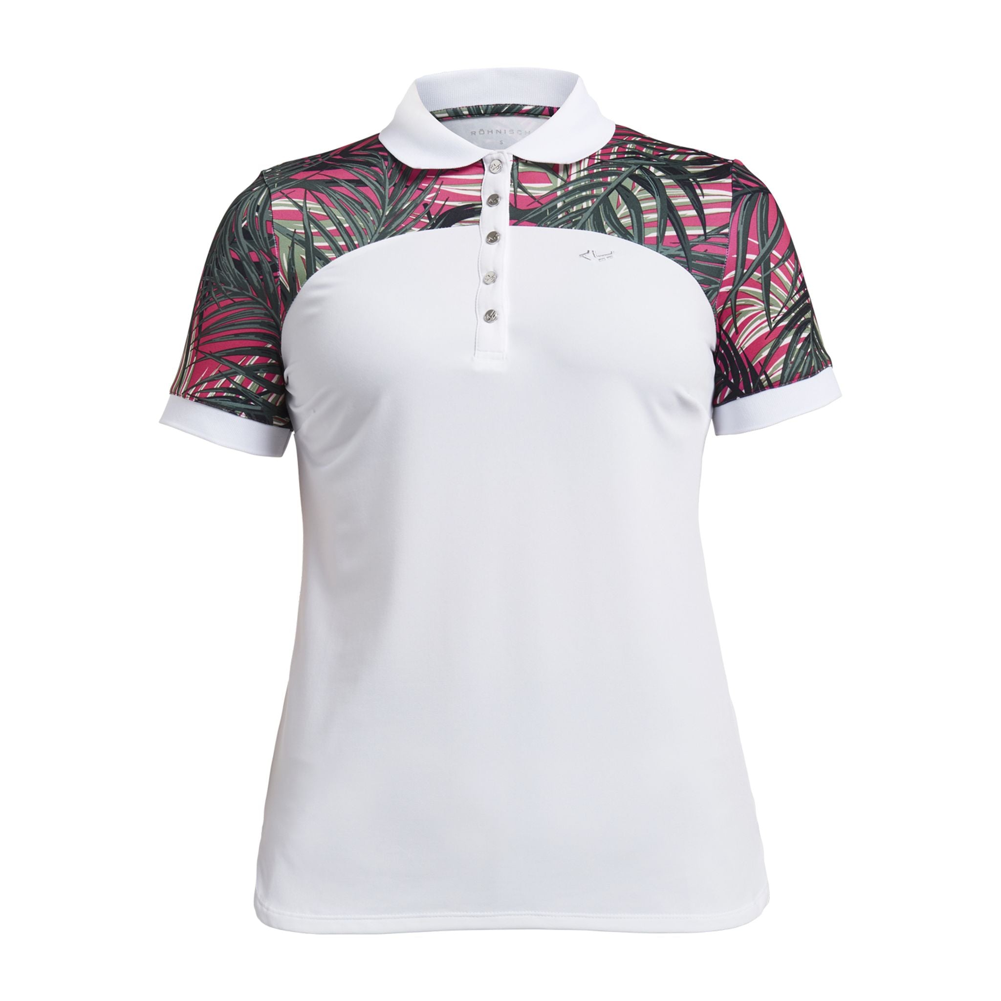 Polo Röhnisch W Element Block SS Palm Fuchsia Femme