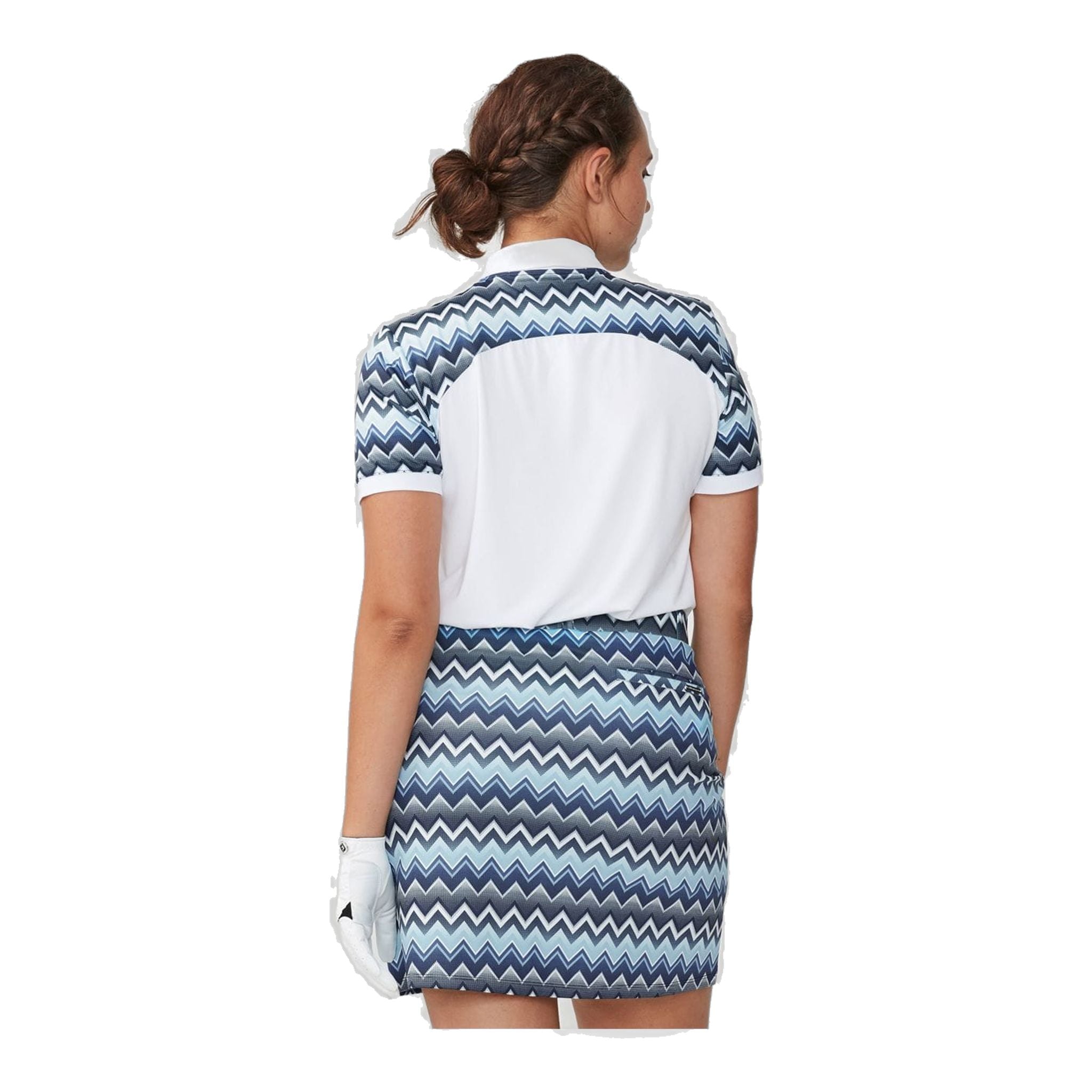 Polo Röhnisch Element Block Zigzag Bleu Femme