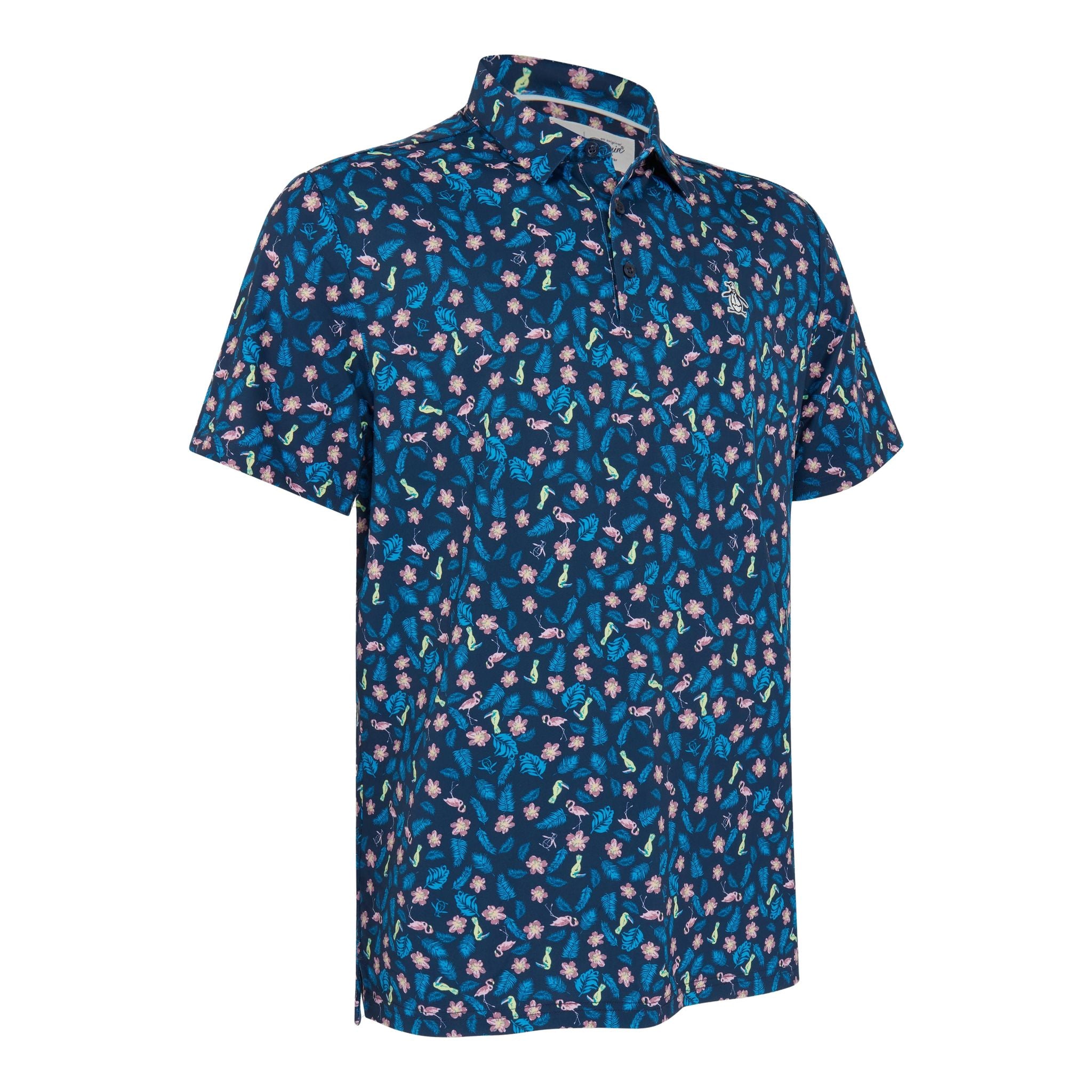 Polo Original Penguin SS à imprimé tropical fantaisiste pour homme