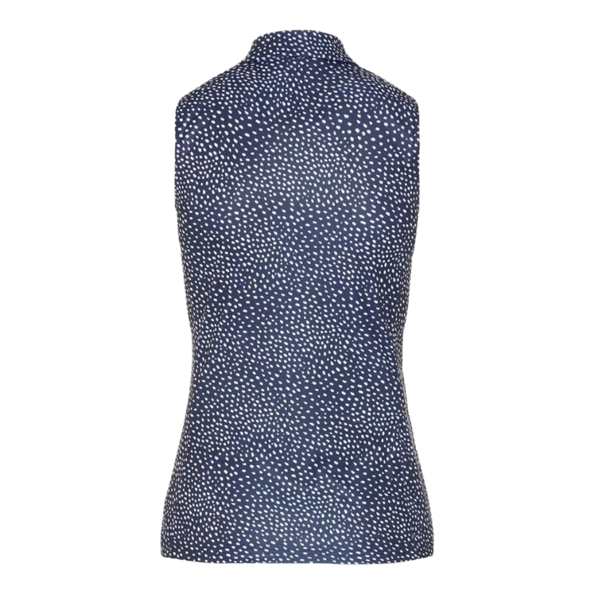 Polo J. Lindeberg W Dena Print-TX Jersey SL Blanc à pois Femme