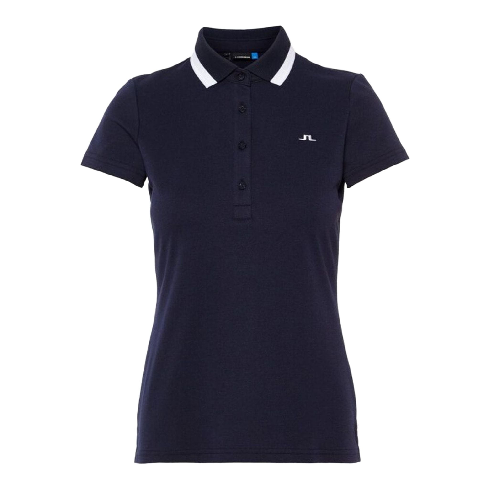 J. Lindeberg W Alve-Cotton Poly Polo Marine Mélange Femme