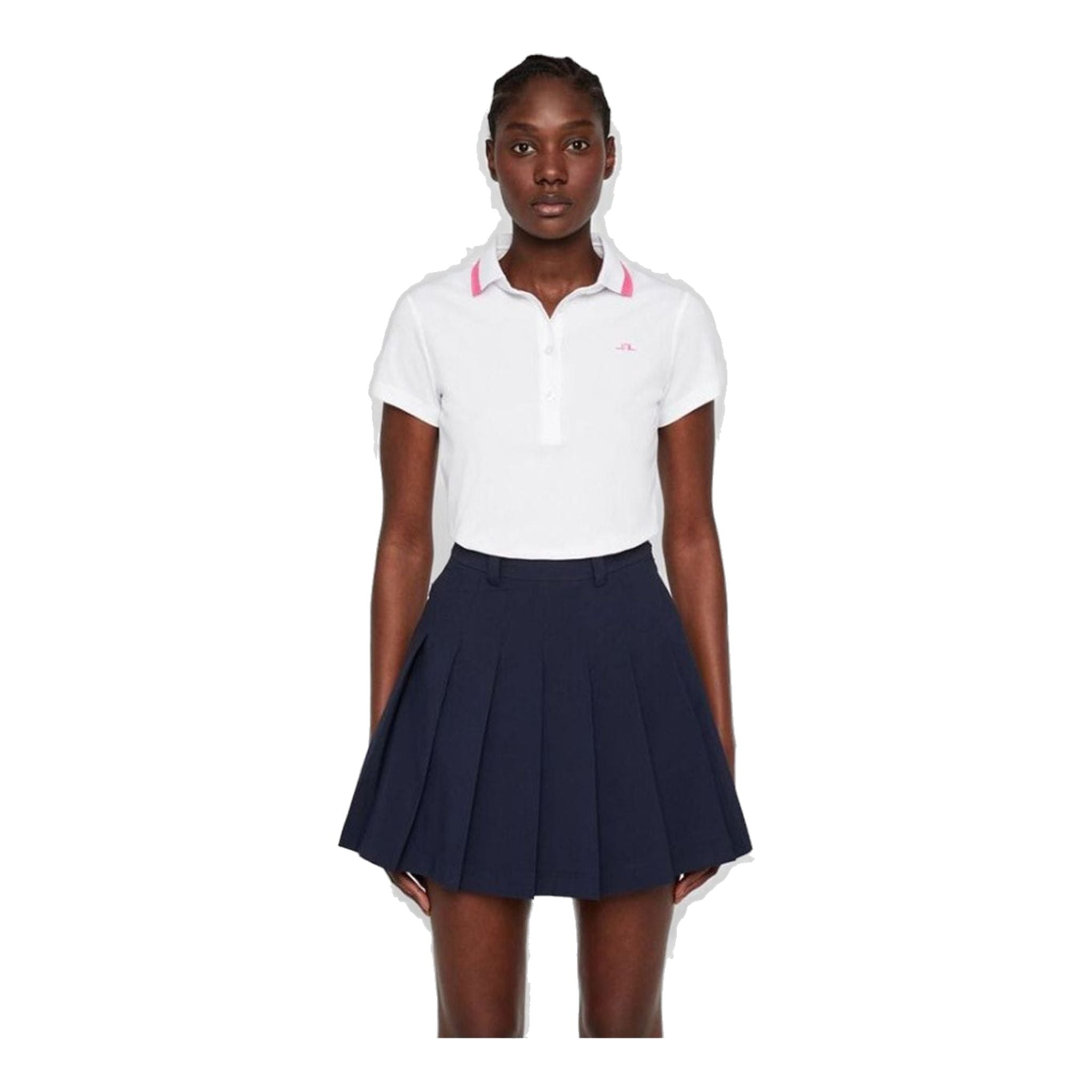 J. Lindeberg W Alve-Cotton Poly Polo Blanc Femme