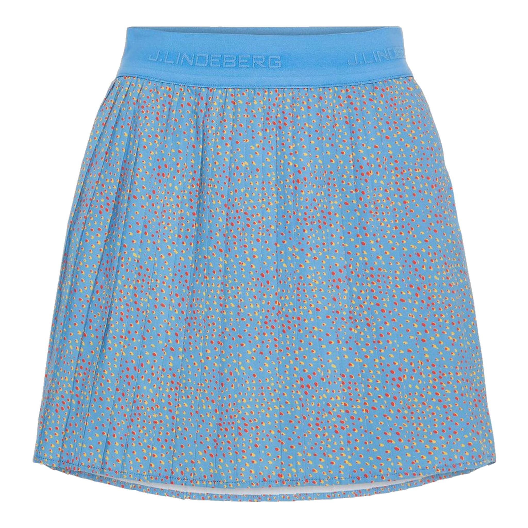 Jupe J. Lindeberg W Chloe - Jupe légère en polyester extensible bleu lac à pois pour femme