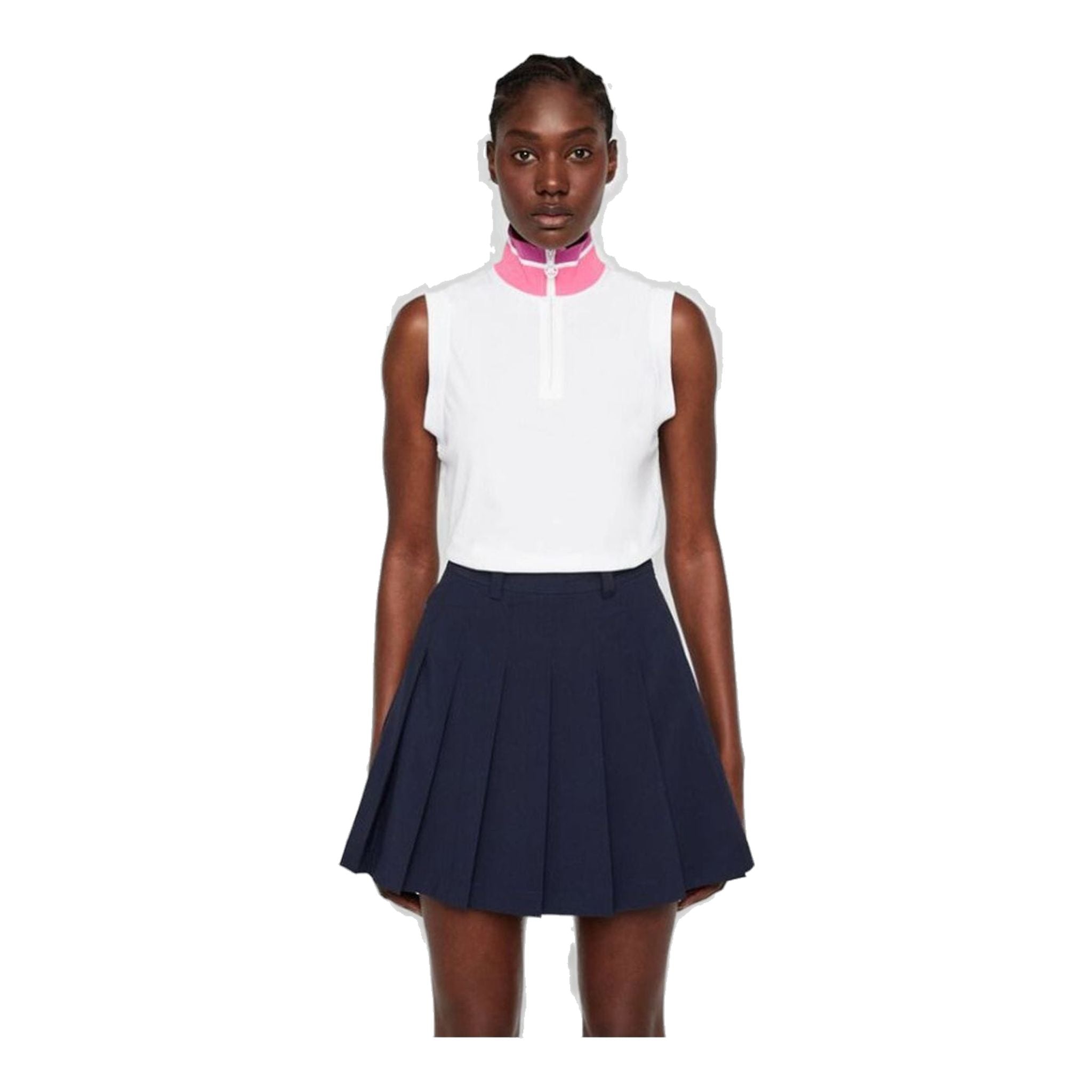 Polo blanc à manches courtes J. Lindeberg W Audrey TX-Jersey pour femme