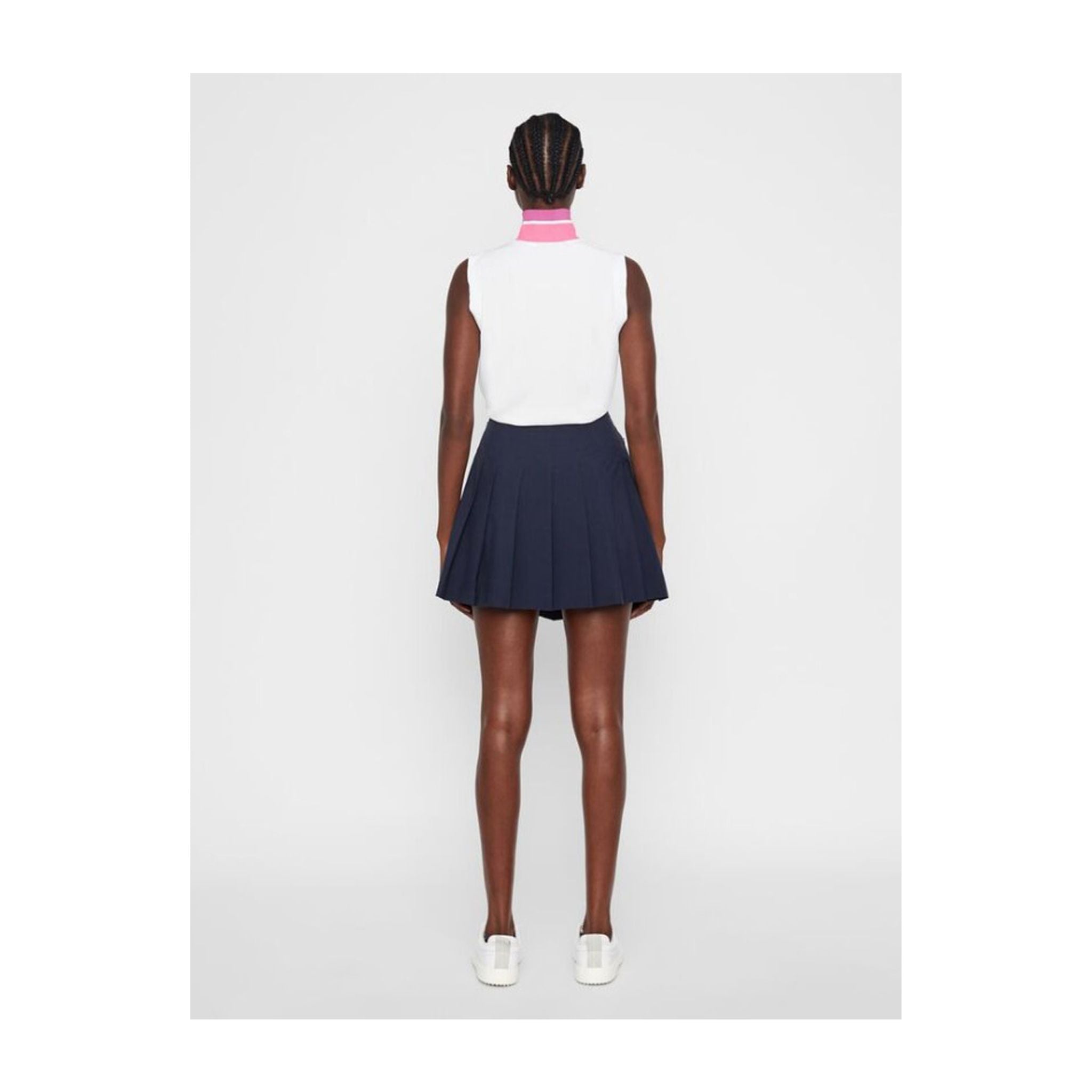 Polo blanc à manches courtes J. Lindeberg W Audrey TX-Jersey pour femme