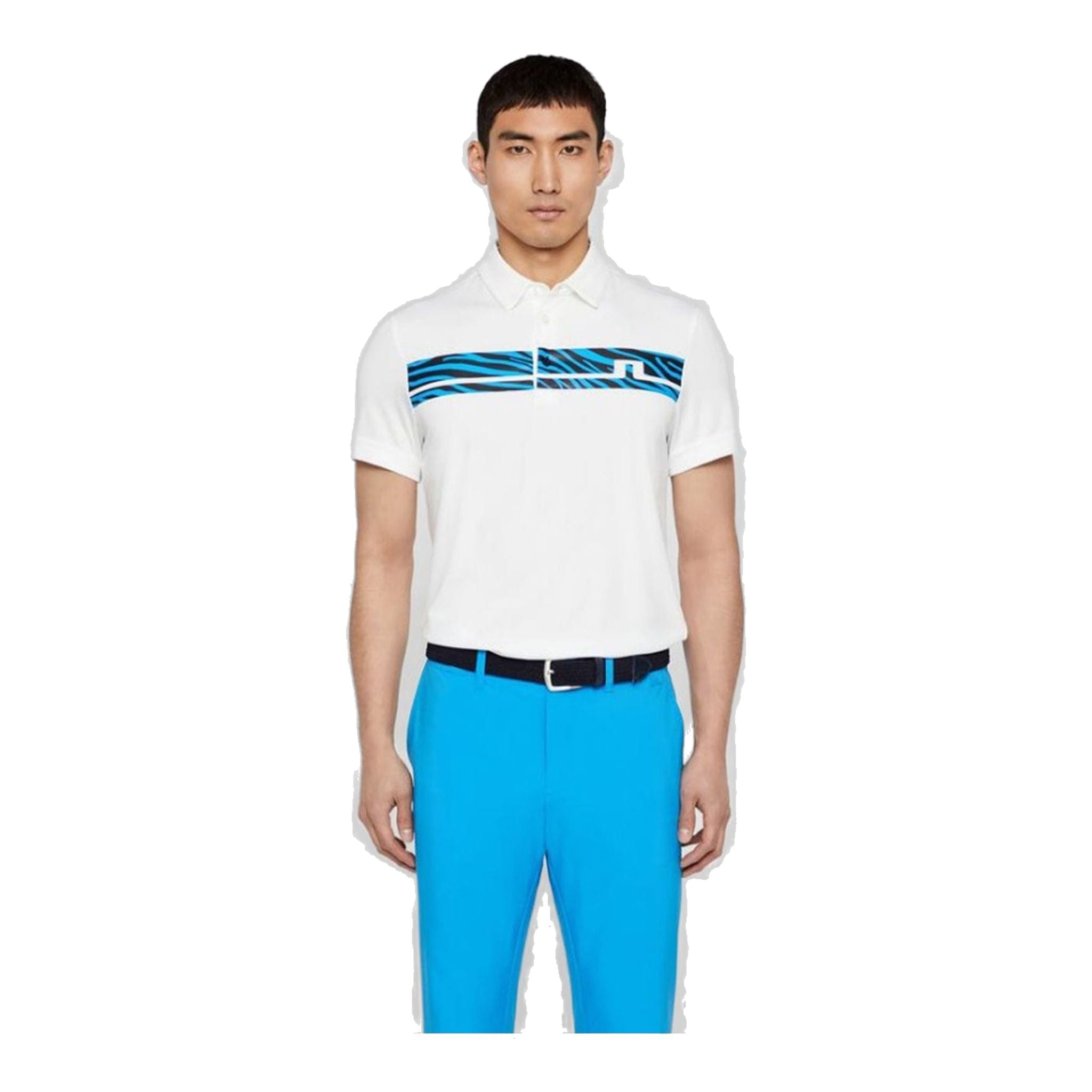 Polo J. Lindeberg M Clark Print Slim Fit-TX Jersey blanc pour homme