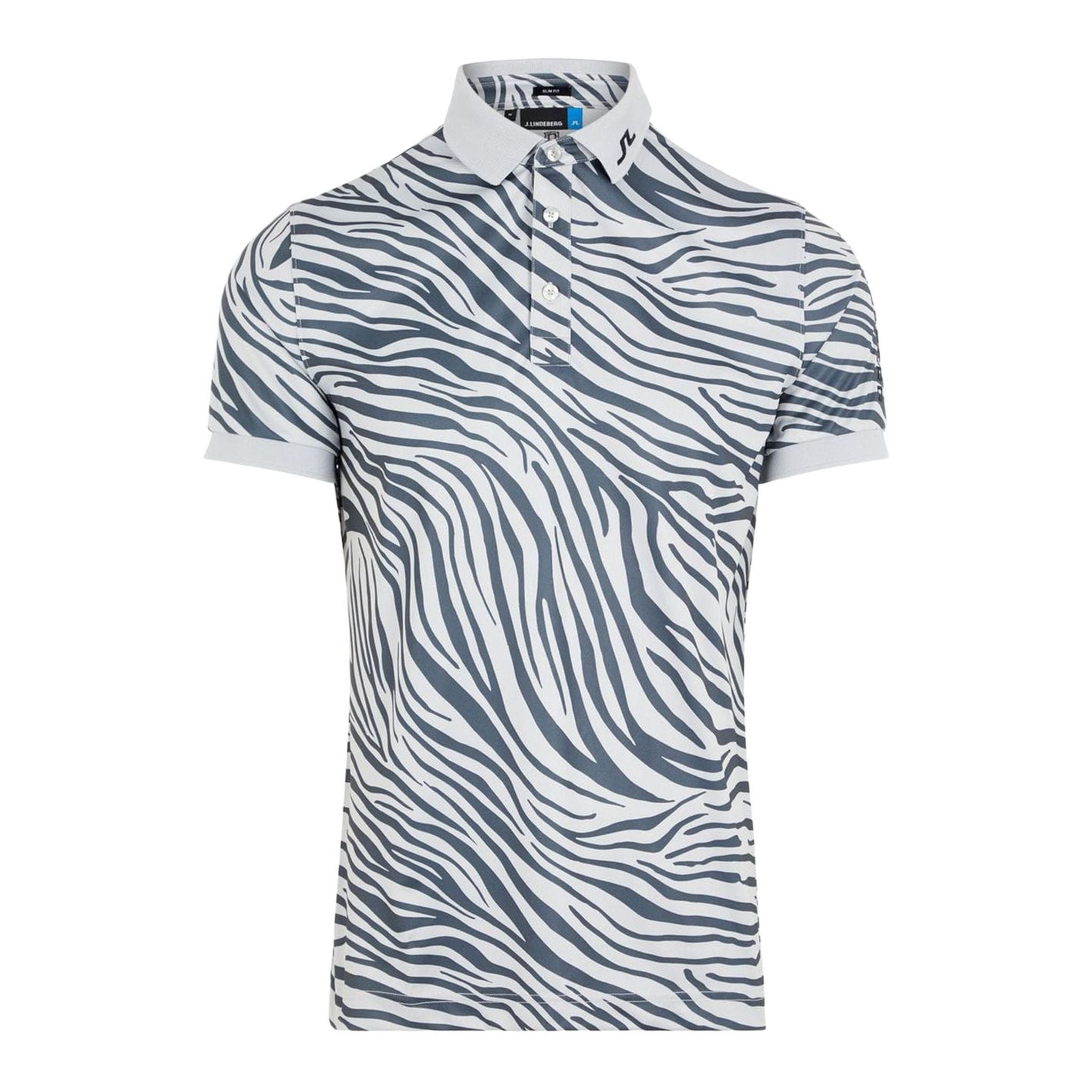 J. Lindeberg M Tour Tech Print Reg Fit-TX J Polo Zebra Worl Gre Homme