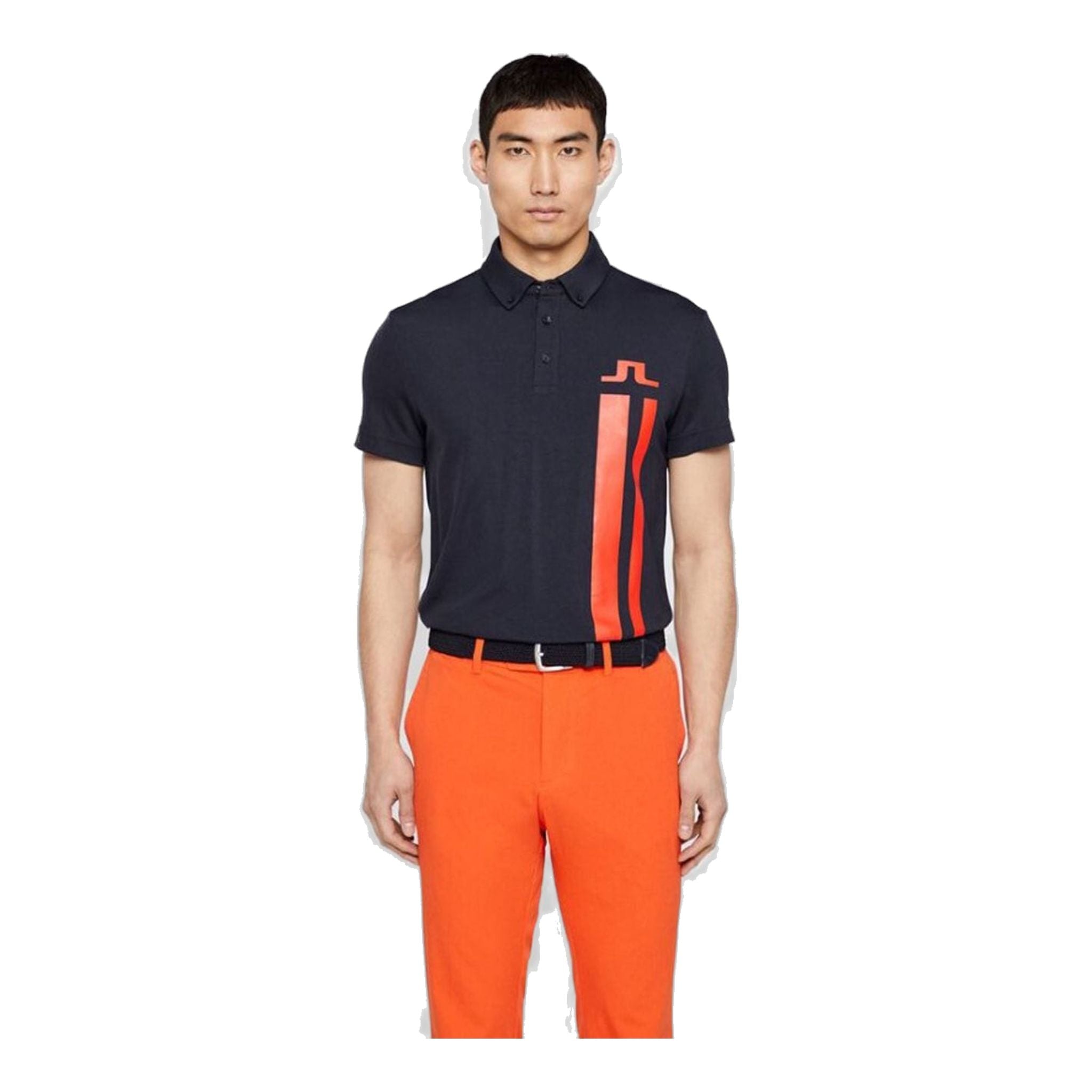 J. Lindeberg M Zeke Reg Fit-Lux Polo Piquet Marine Homme