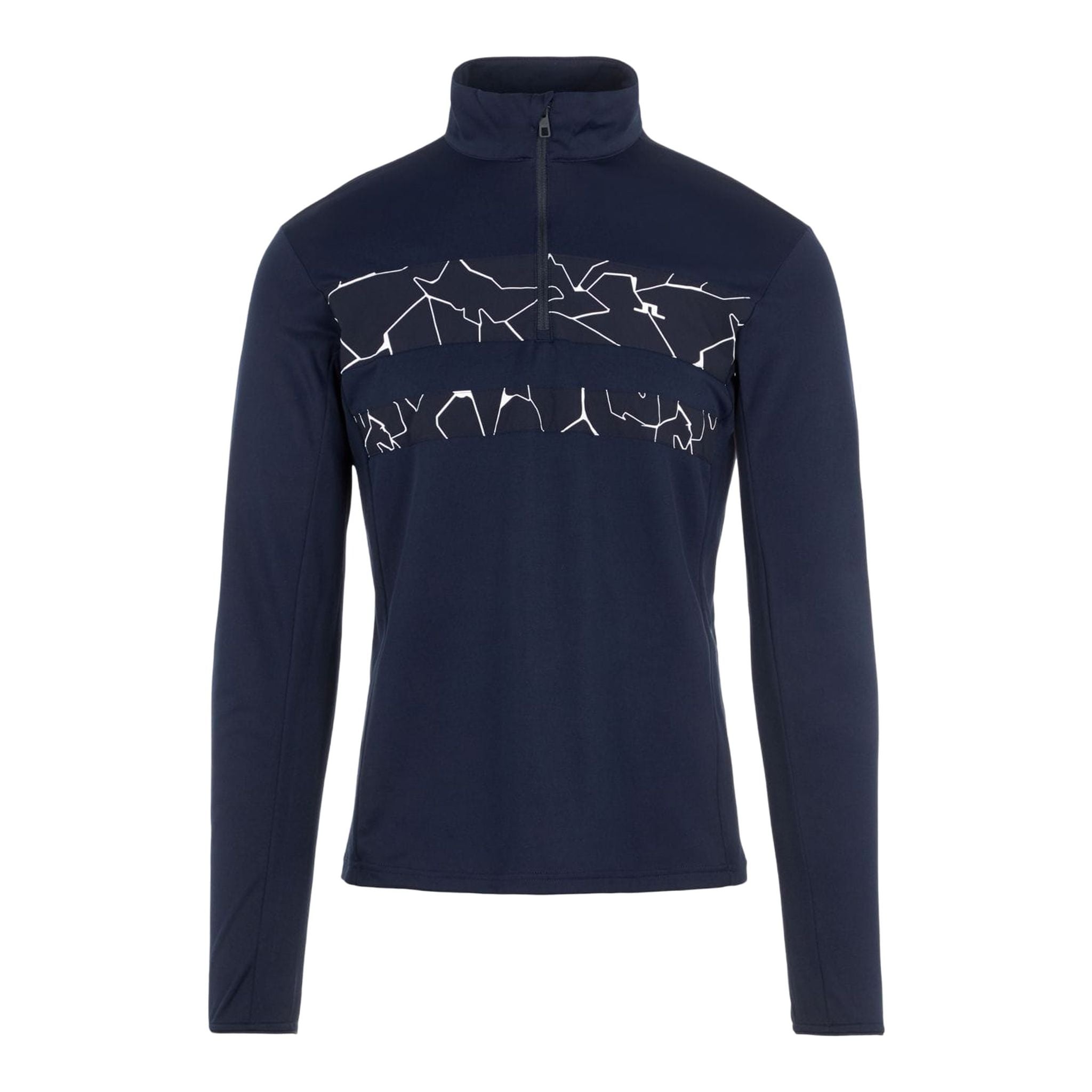 J. Lindeberg Couche Intermédiaire Bran Print JL Bleu Marine Homme