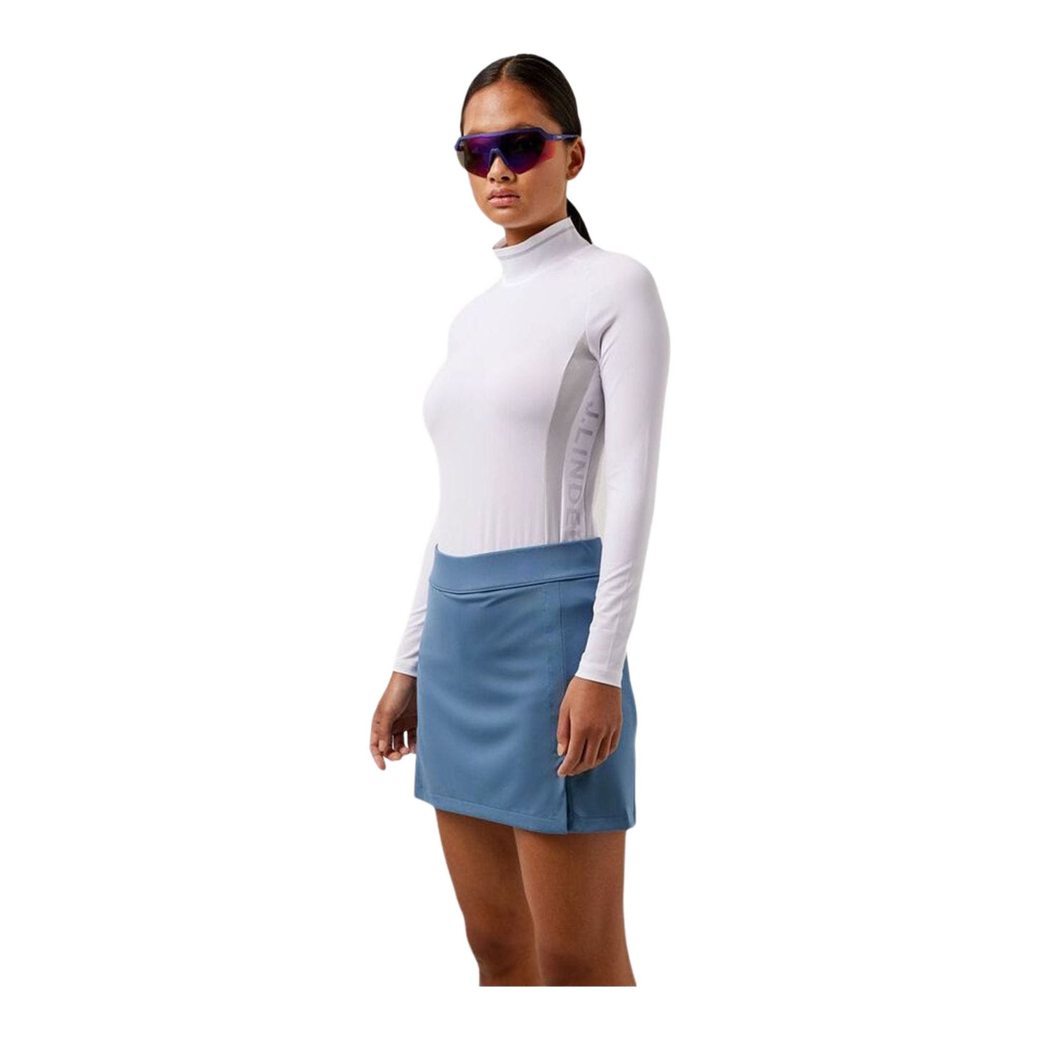 J. Lindeberg W Layer Zadie Haut de compression doux à manches longues blanc pour femme