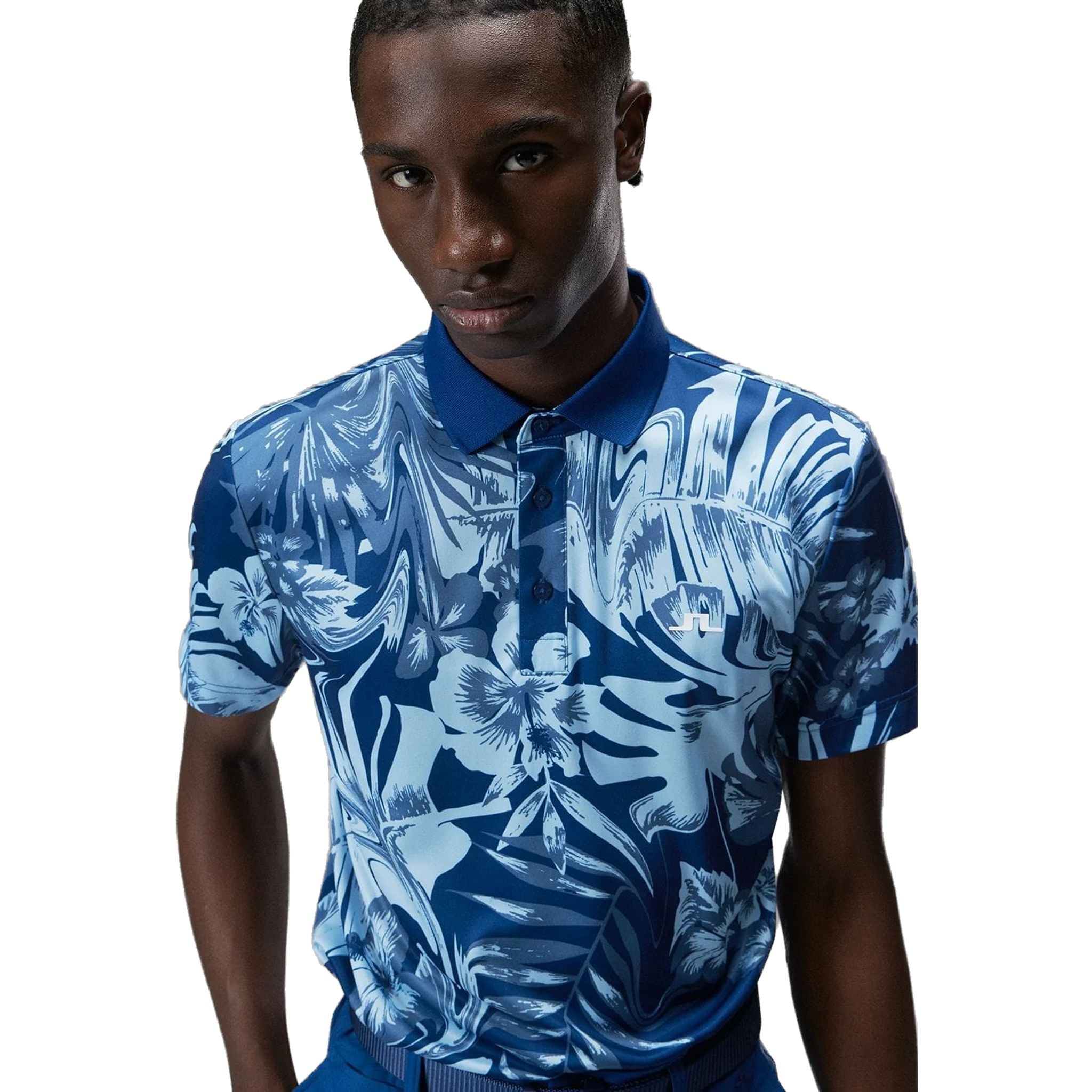 J. Lindeberg Martin Print Polo Coupe Régulière Hommes
