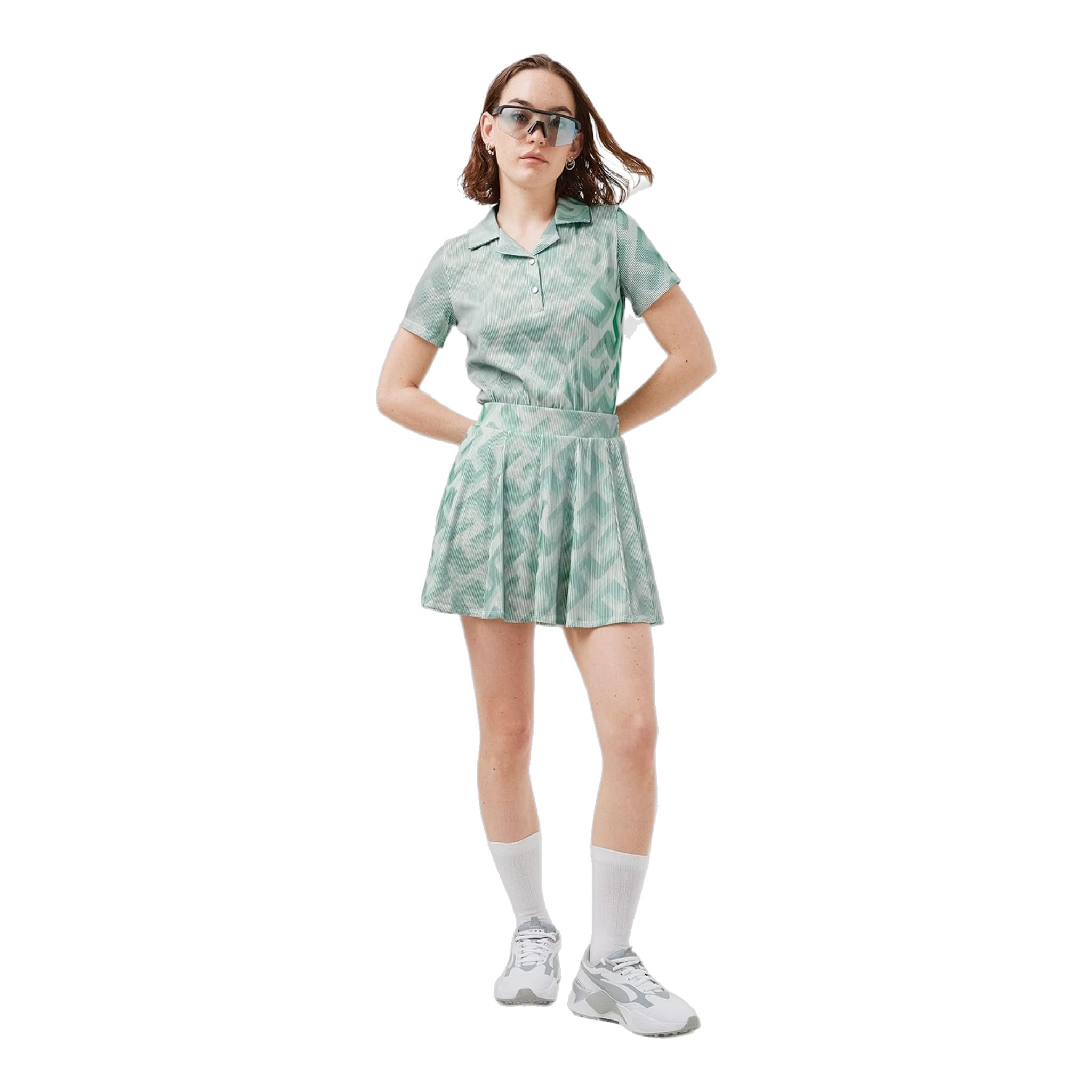 Jupe J. Lindeberg Jolie imprimée en 3D Golf Bridge Monogra Femme