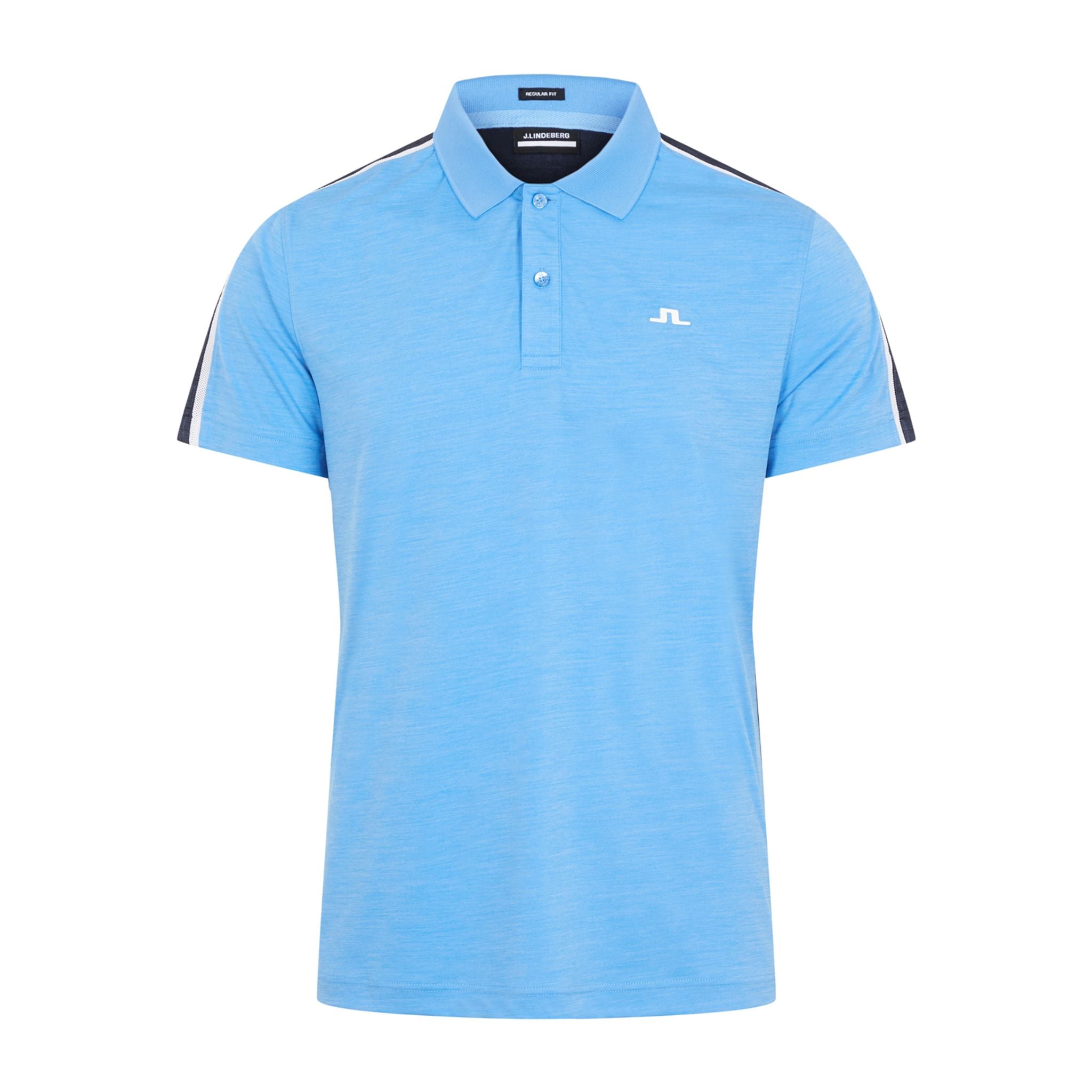 Polo homme J. Lindeberg M Flinn coupe classique manches courtes bleu océan